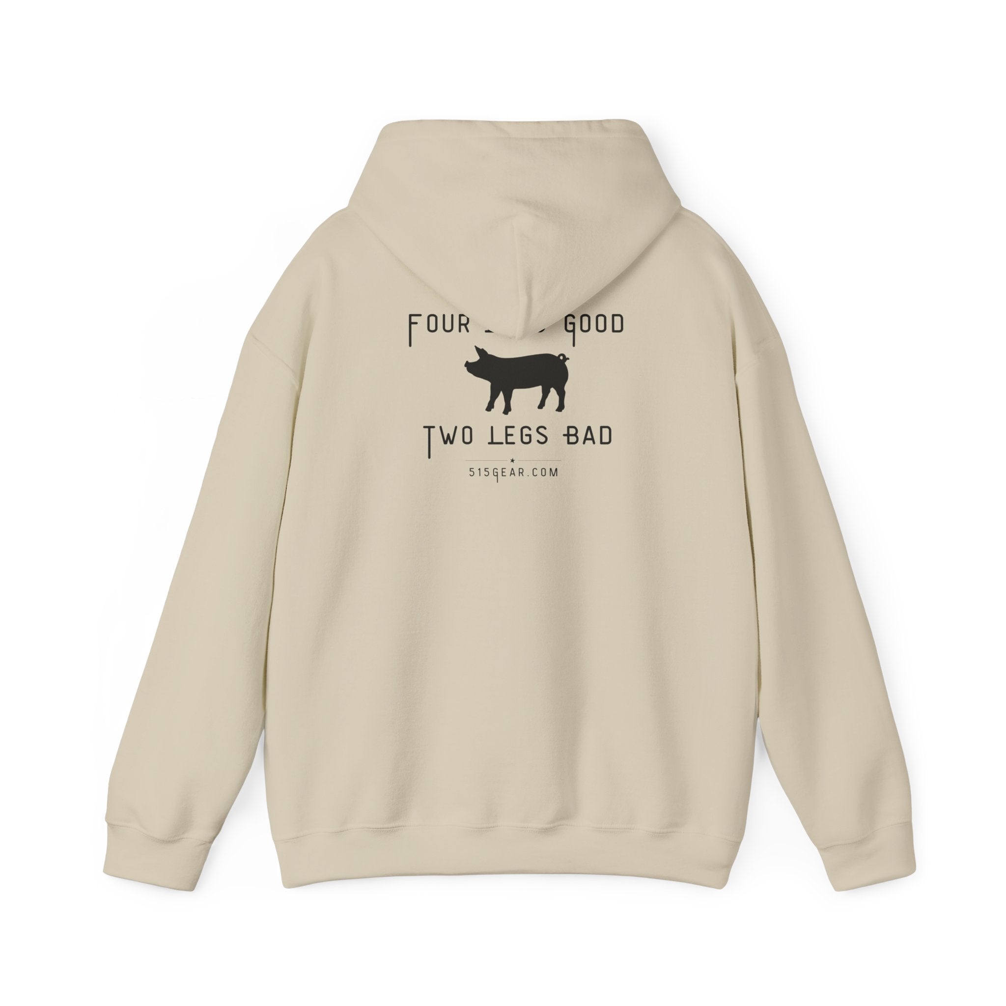 unisex adult hoodie, satirical reference for “Orwellian” lovers | 515Gear.com | anyone love Animal Farm?
