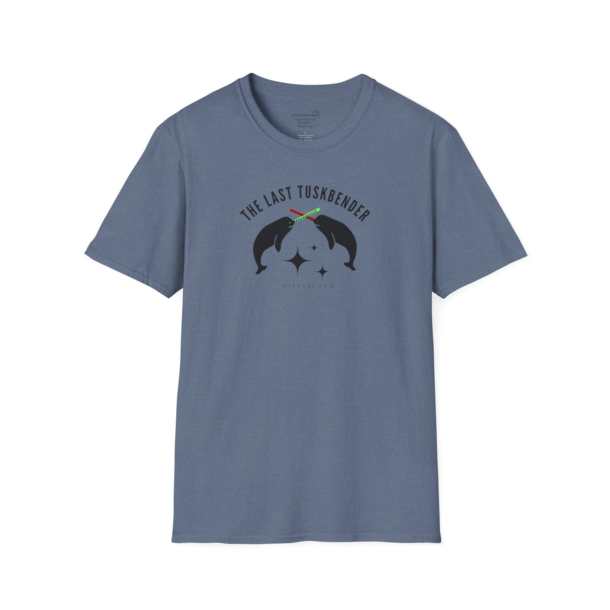 The Last Tuskbender – Narwhal Lightsaber Tee Unisex Softstyle T-Shirt