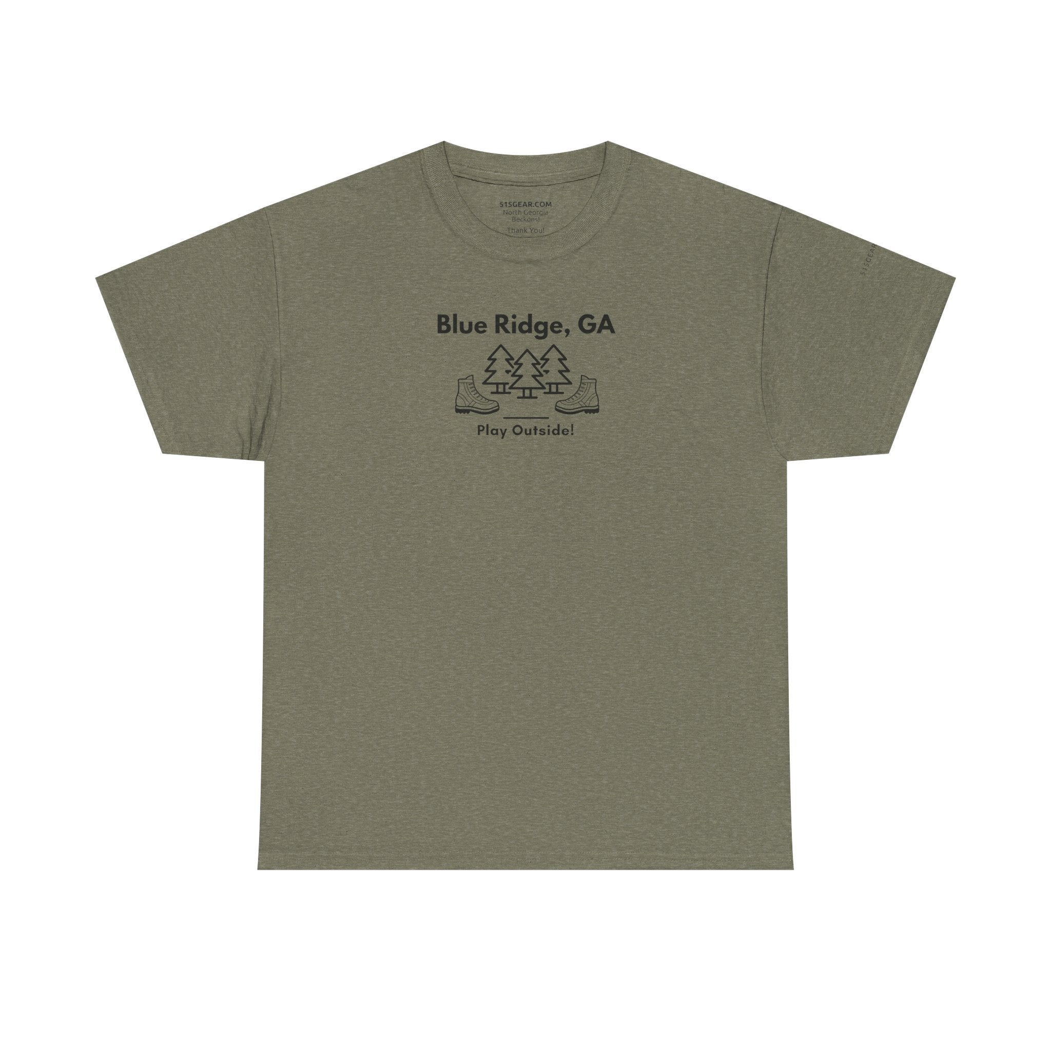 Unisex Adult T-shirt, Play Outside, by 515Gear.com | Blue Ridge, GA | Hiking themed t-shirt