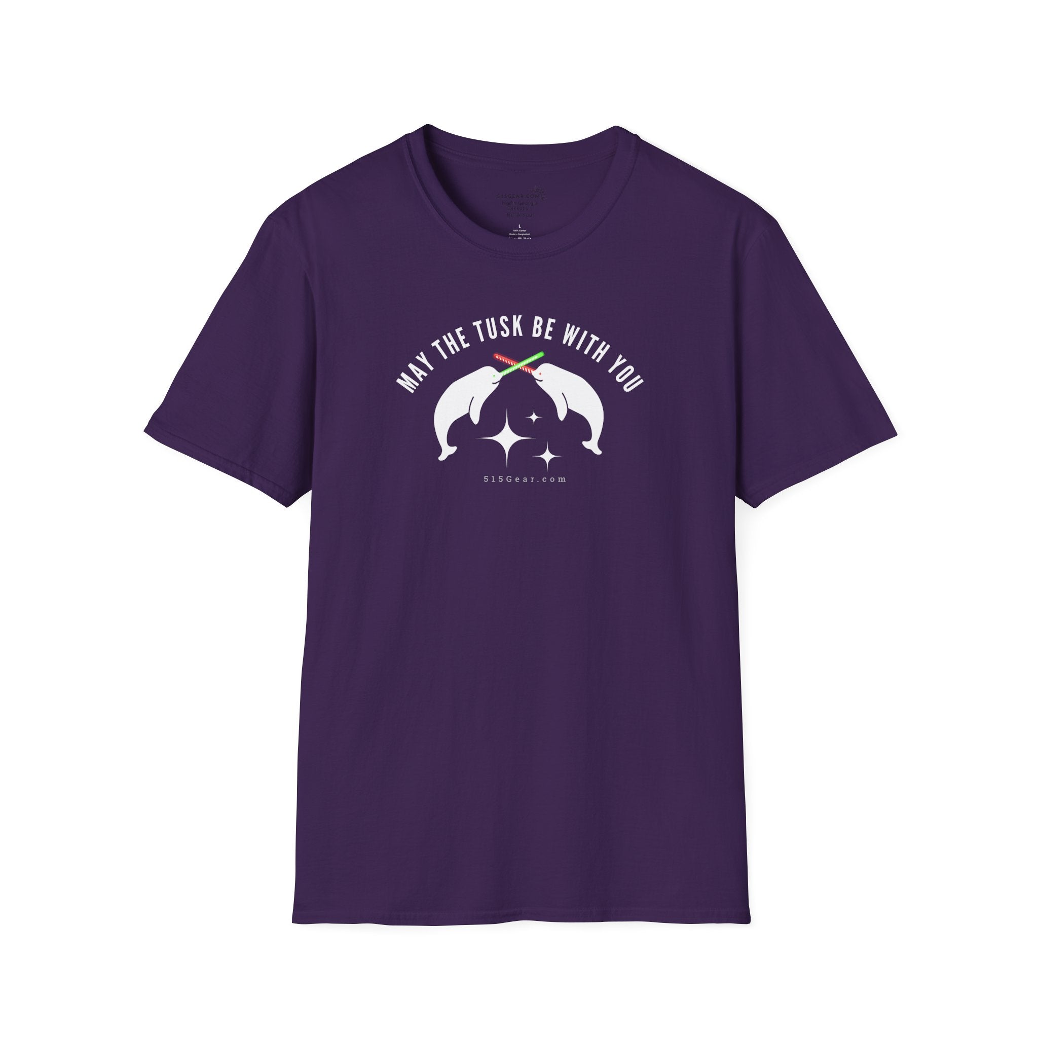 Unisex, Adult, “May the Tusk Be With You” Narwhal Lightsaber t-shirt by 515Gear.com