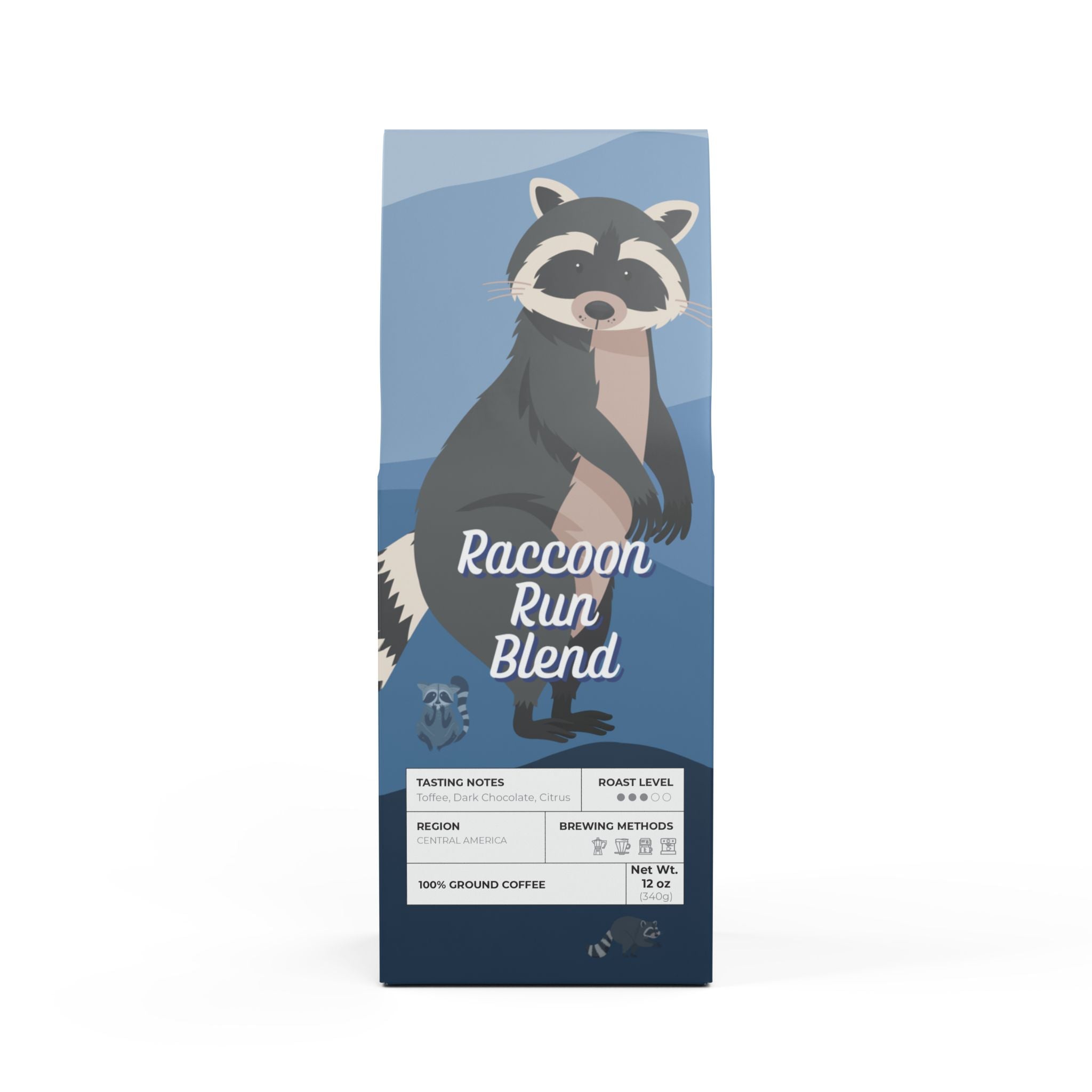 12 oz. Medium Roast Coffee, whole bean or ground, wake up happy! | by 515Gear.com | sourced from Central America