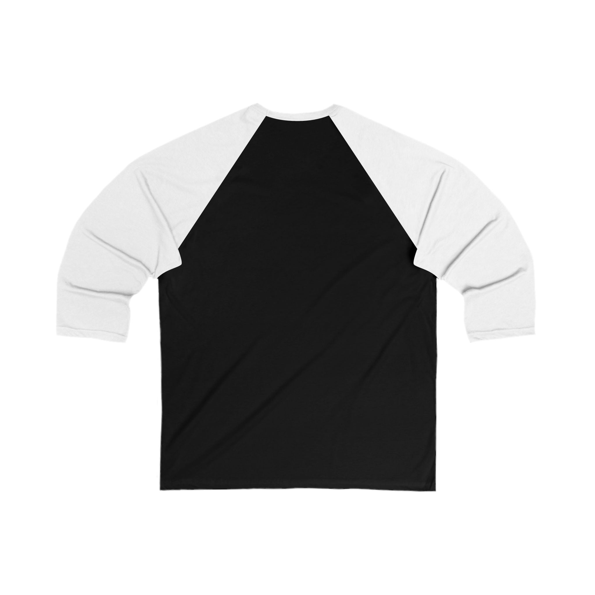 Black and white baseball shirt on a white background