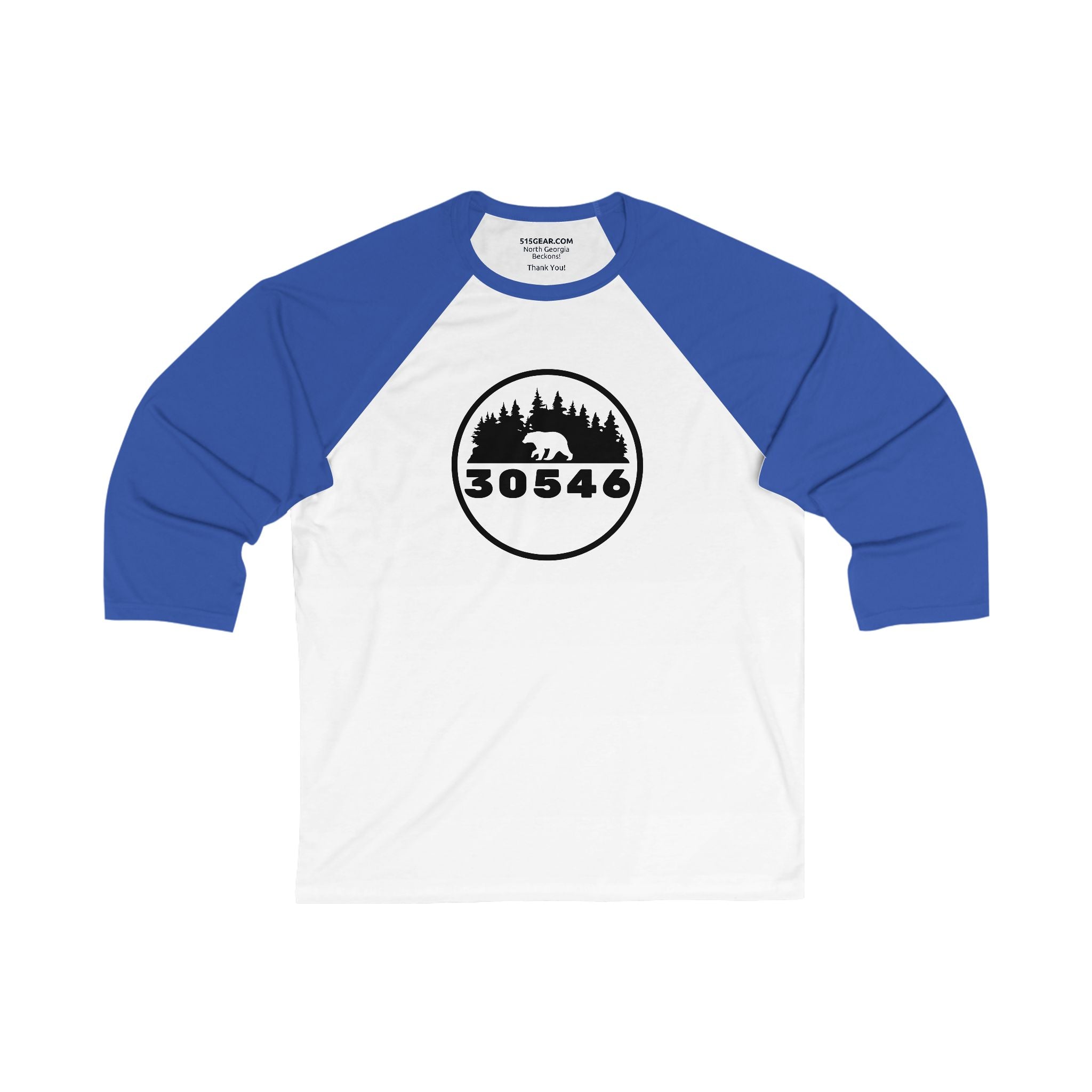 3/4 sleeve T-shirts, 30546 logo by 515Gear.com | Hiawassee, GA | There's no crying in baseball!