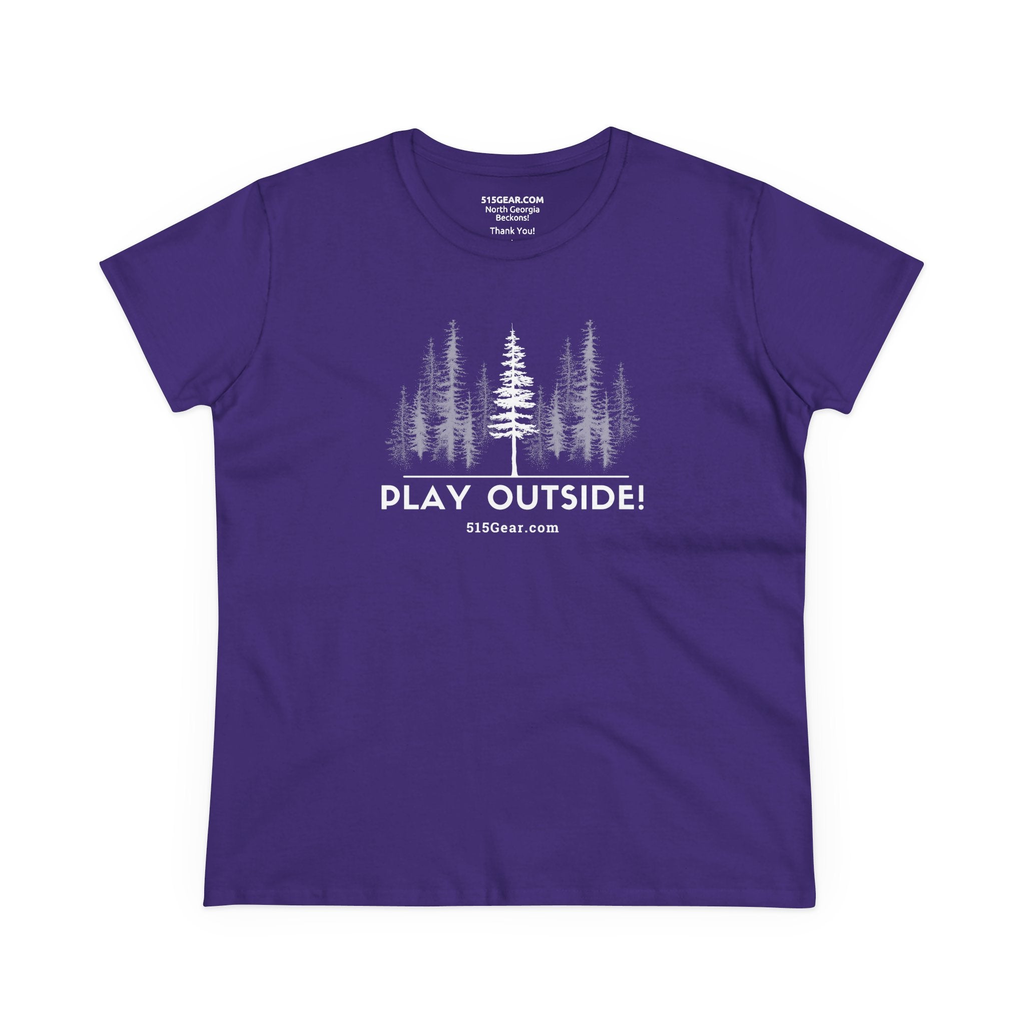 Women’s V-Neck T-shirt, Play Outside | by 515Gear.com | celebrate outdoors among the trees