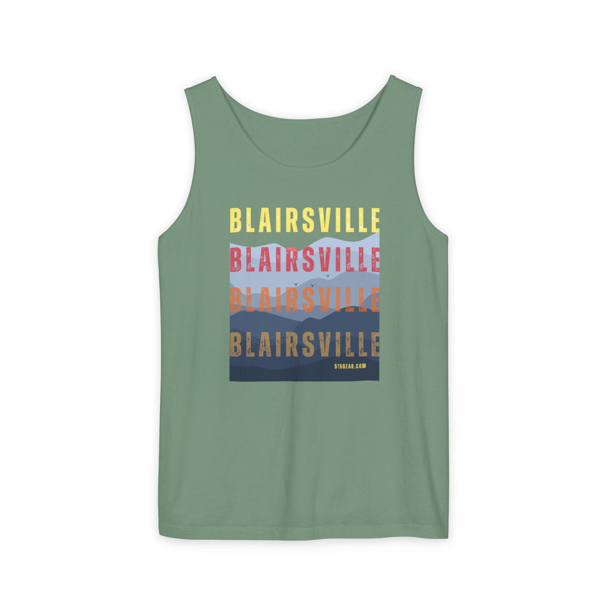 unisex tank-top, mountains graphic, by 515 Gear | Blairsville GA | cotton tank perfect for casual hikes and workouts