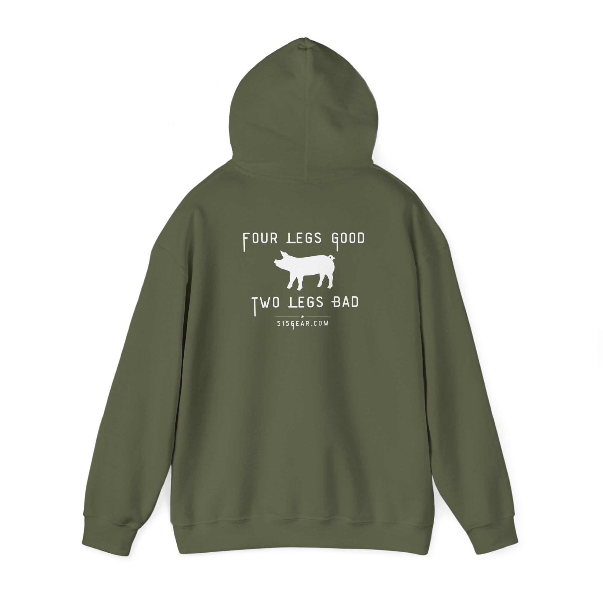 unisex adult hoodie, satirical reference for “Orwellian” lovers | 515Gear.com | anyone love Animal Farm?