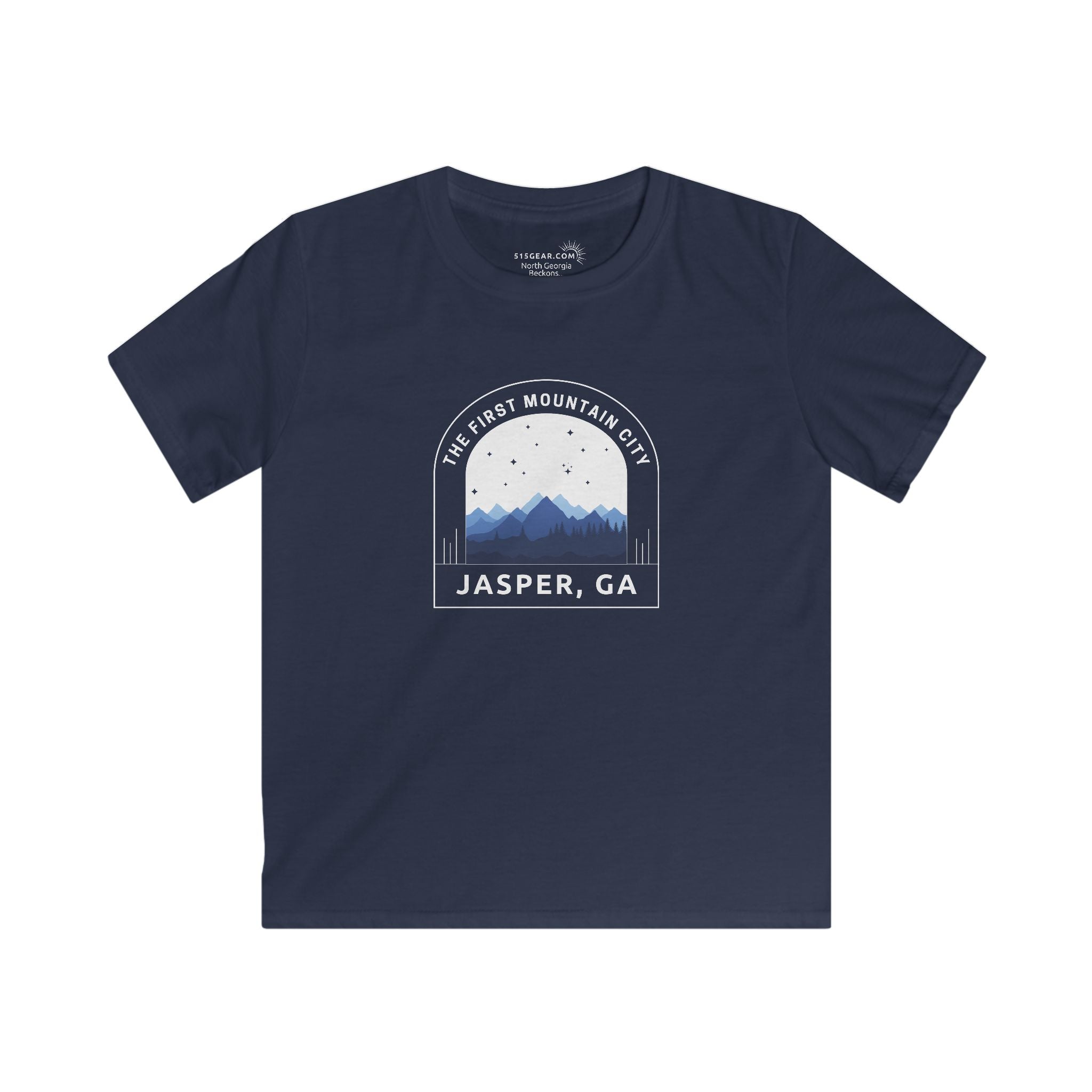 Kid’s T-Shirt, The First Mountain City design by515Gear.com | Jasper, GA | The original mountain town