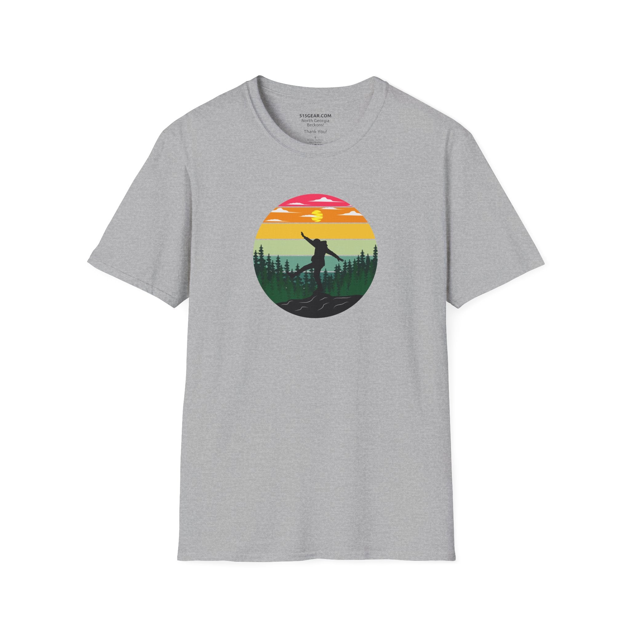 Unisex Adult T-shirt, mountain hiker graphic | by 515Gear.com | Perfect hiking apparel