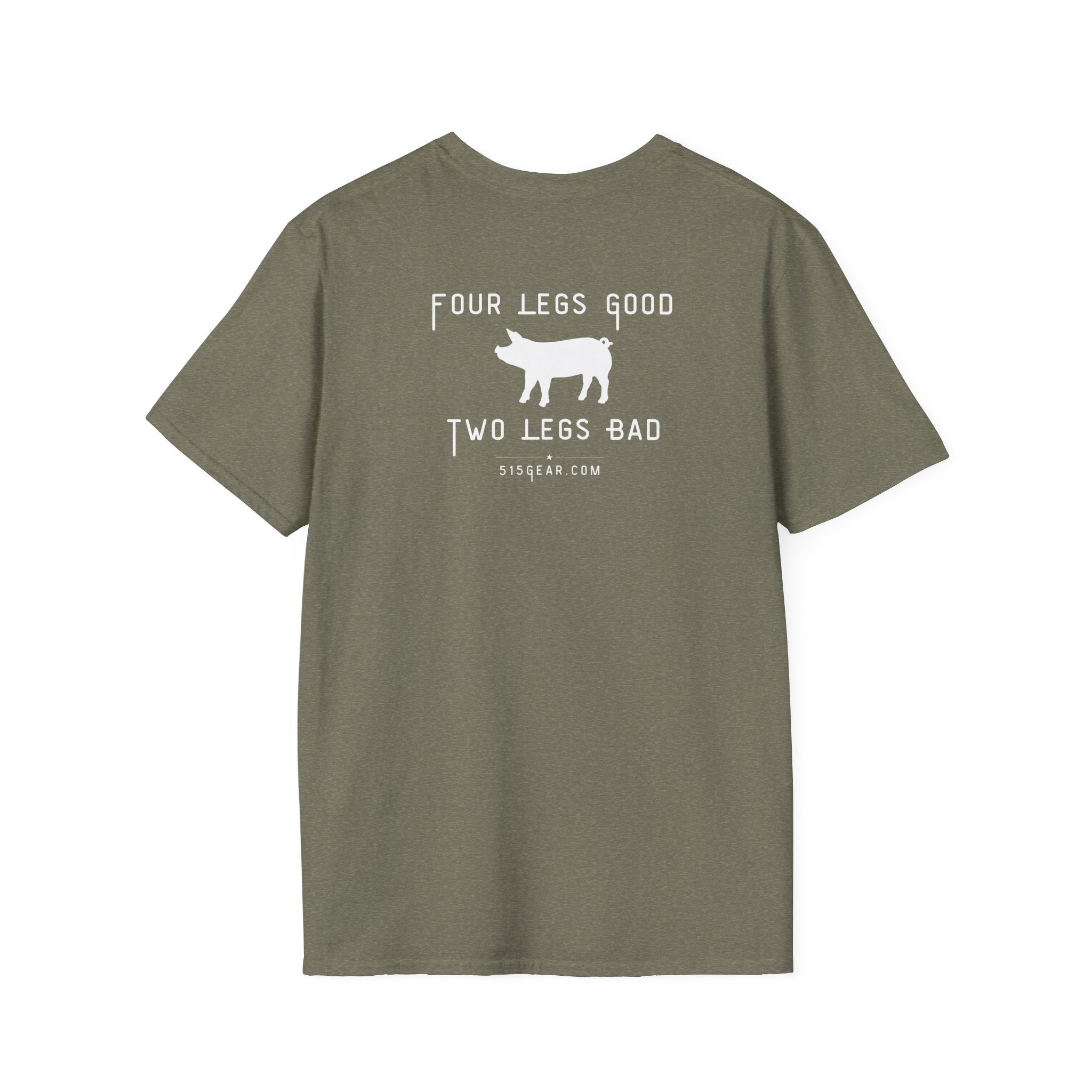 unisex adult t-shirt, satirical reference for “Orwellian” lovers | 515Gear.com | anyone love Animal Farm?