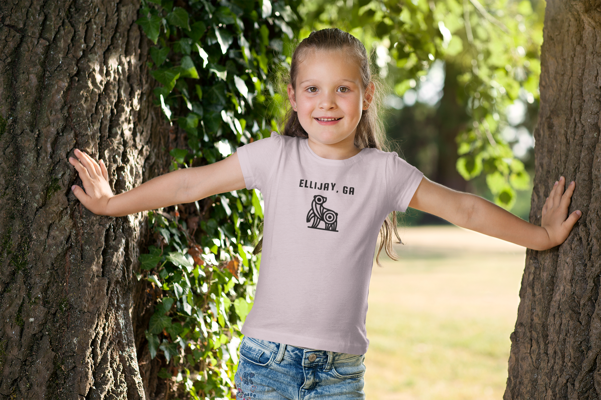 Ellijay, Georgia - Kids' Origami Bear T-Shirt