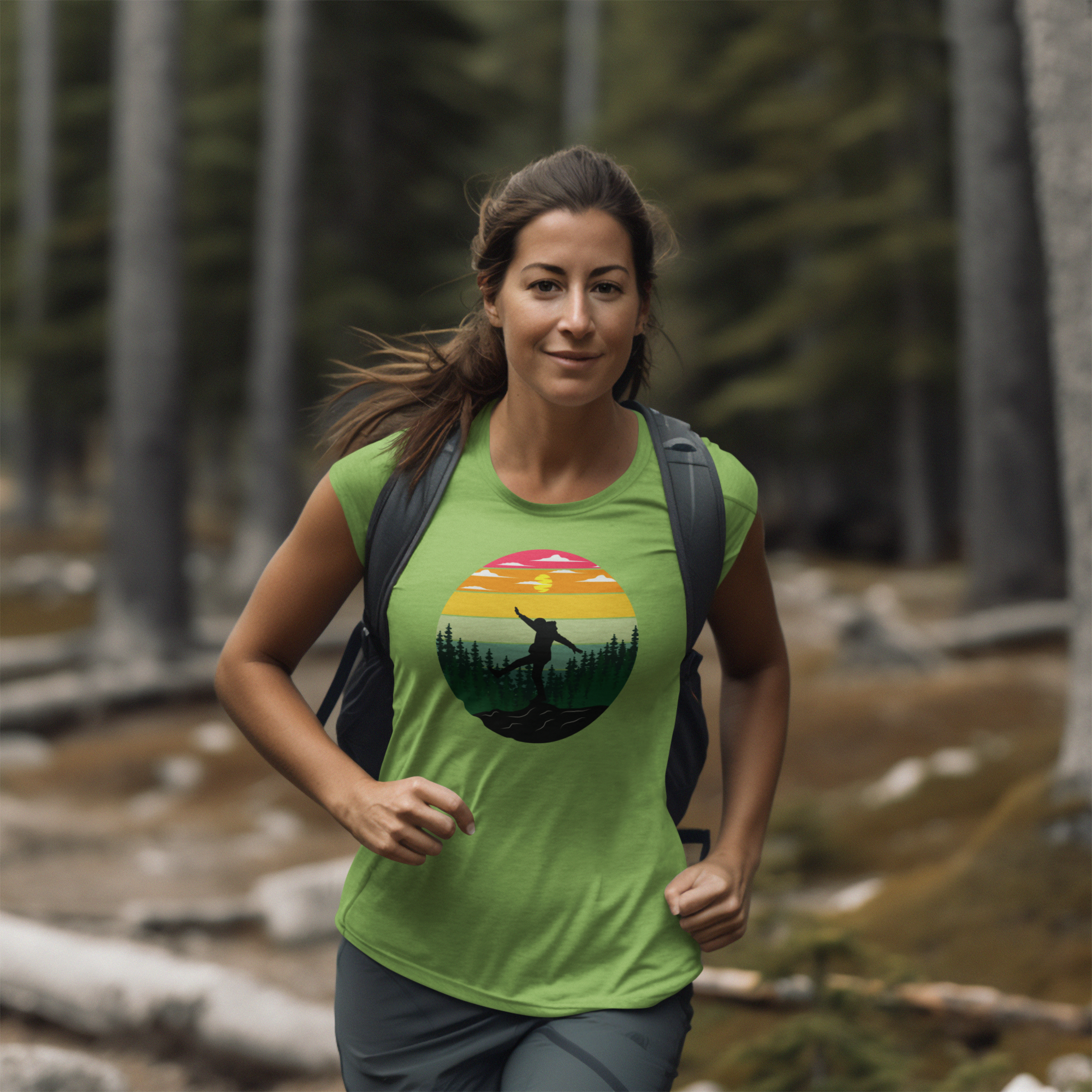 Unisex Adult T-shirt, mountain hiker graphic | by 515Gear.com | Perfect hiking apparel