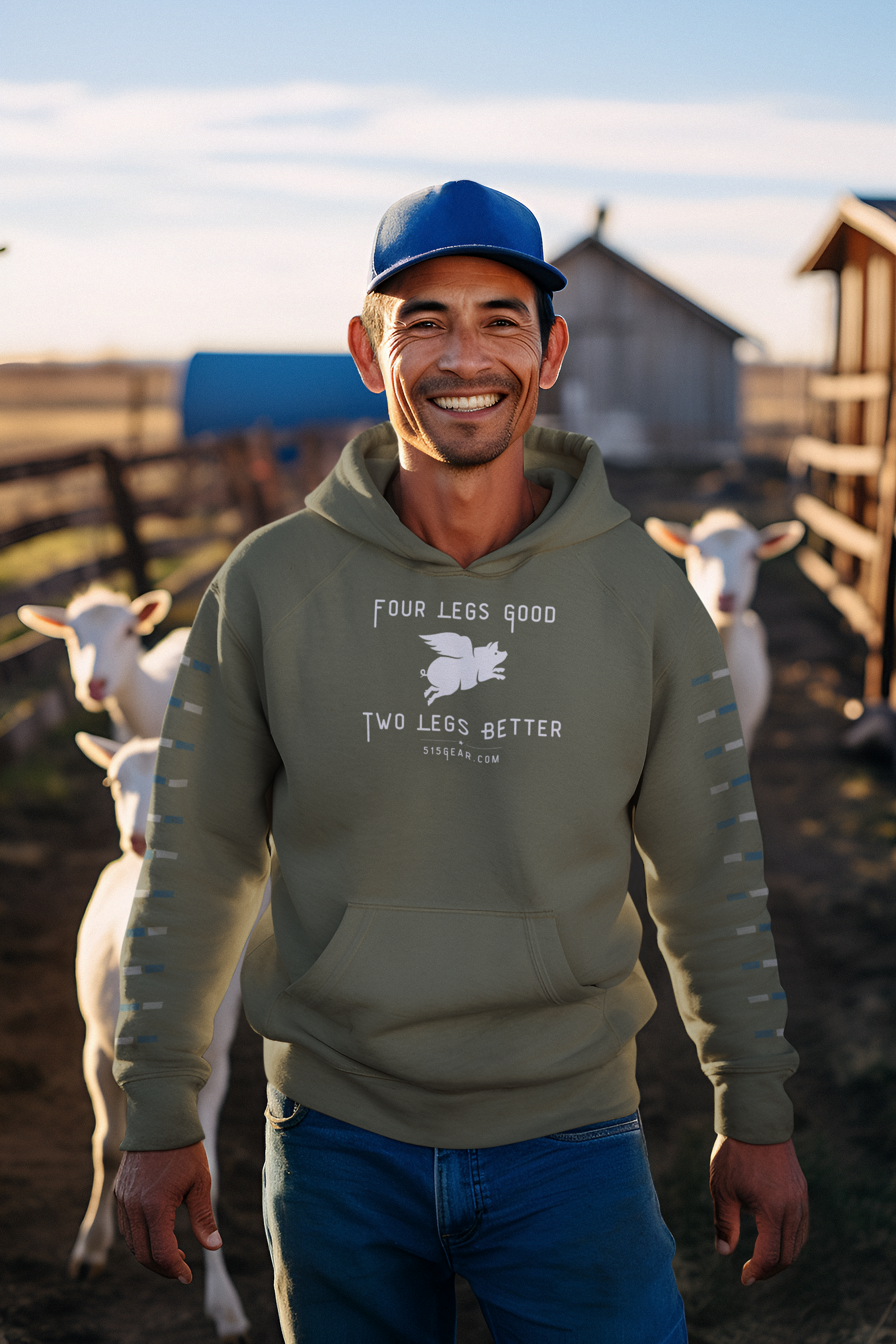 unisex adult hoodie, satirical reference for “Orwellian” lovers | 515Gear.com | anyone love Animal Farm?