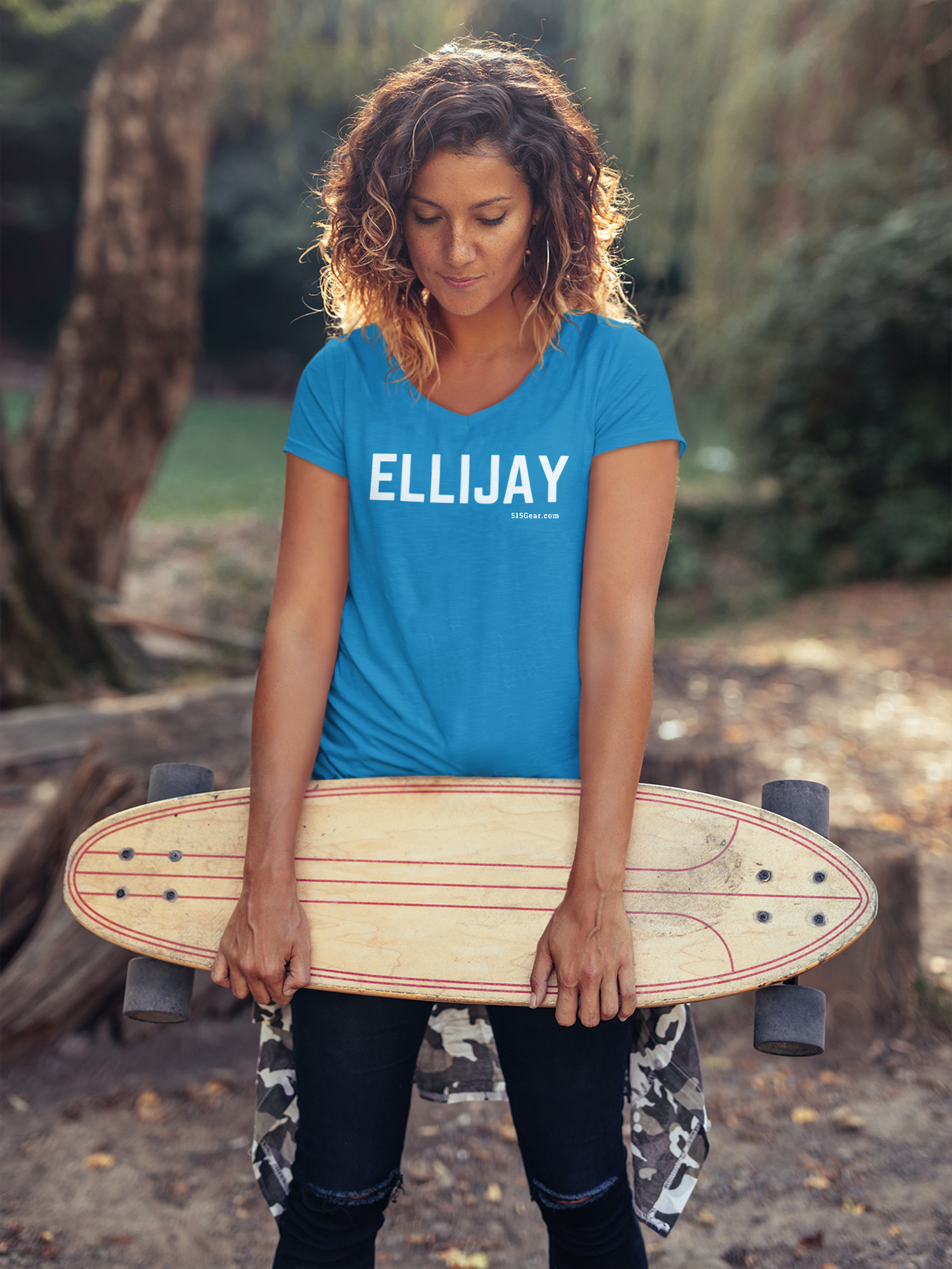 Women’s V-Neck T-shirt, by 515Gear.com | Ellijay, GA | Classic cotton, semi-fitted t-shirt