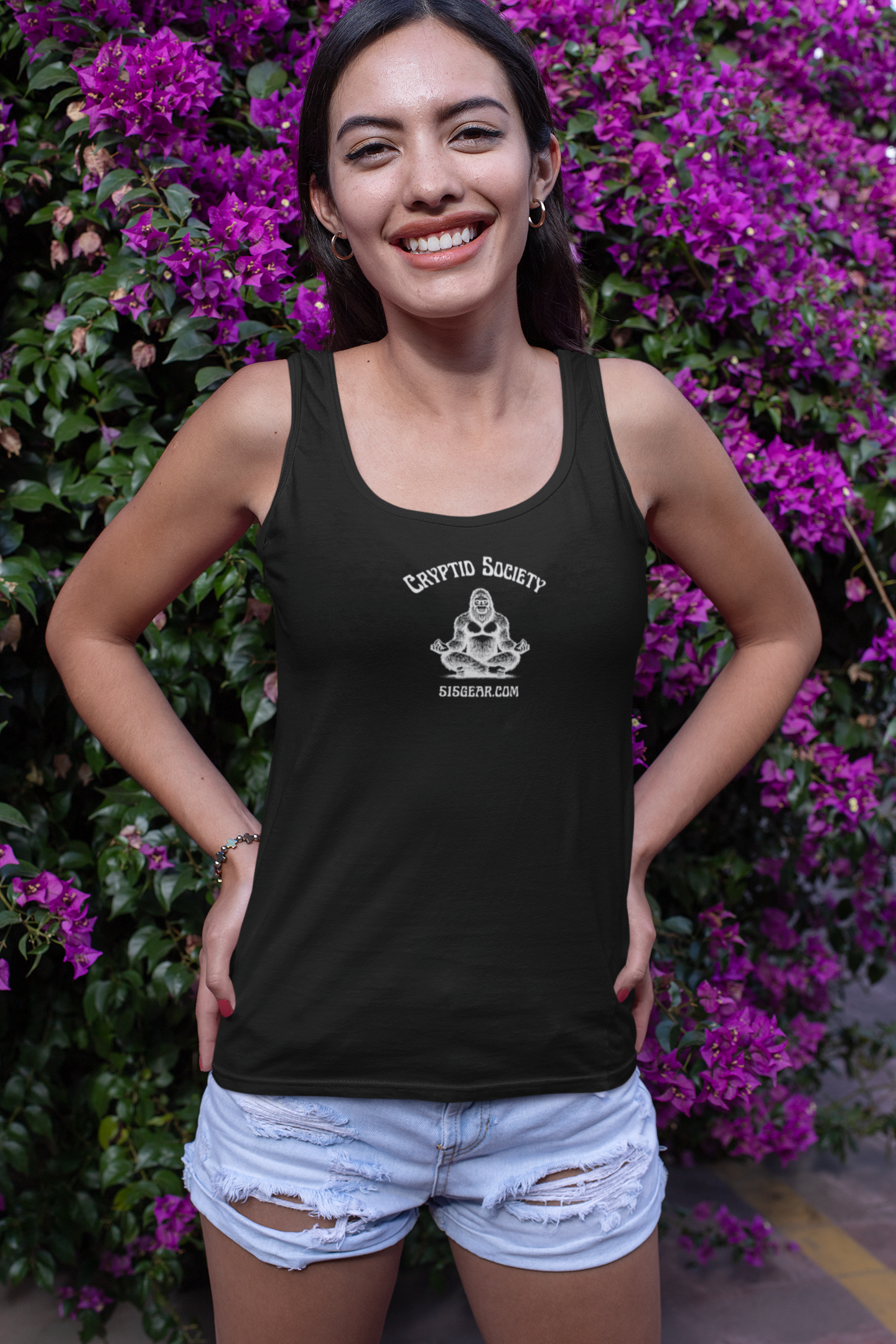 Women’s tank-top, “Cryptid Society” | 515 Gear | cotton tank perfect for hikes, casual wear or workouts