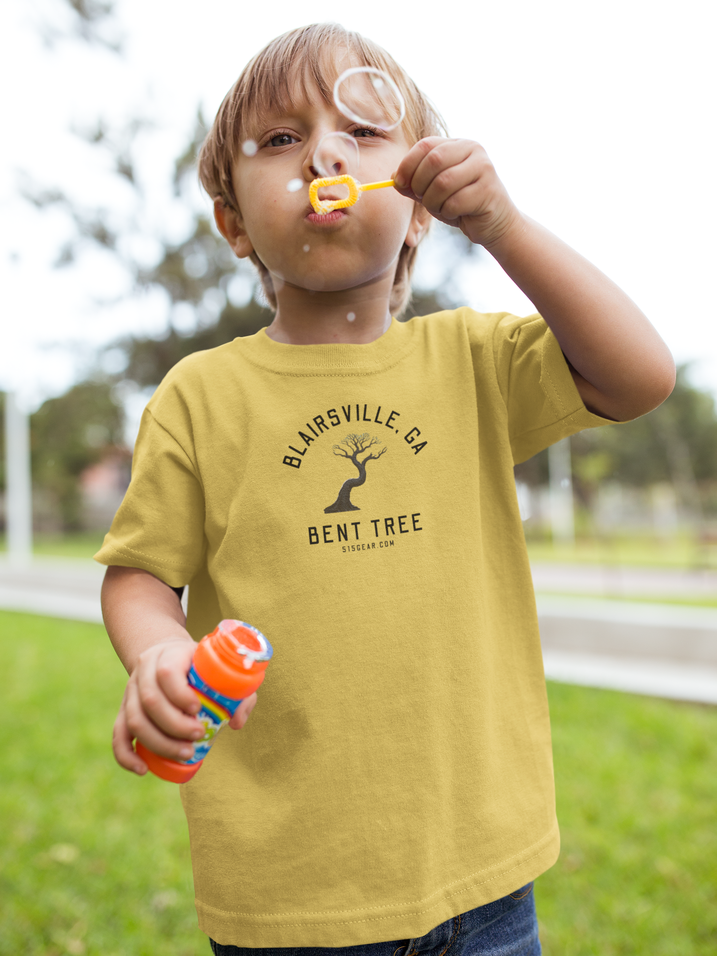 Kid’s T-Shirt, Bent Tree design by515Gear.com | Blairsville, GA | Don't leave the trail!