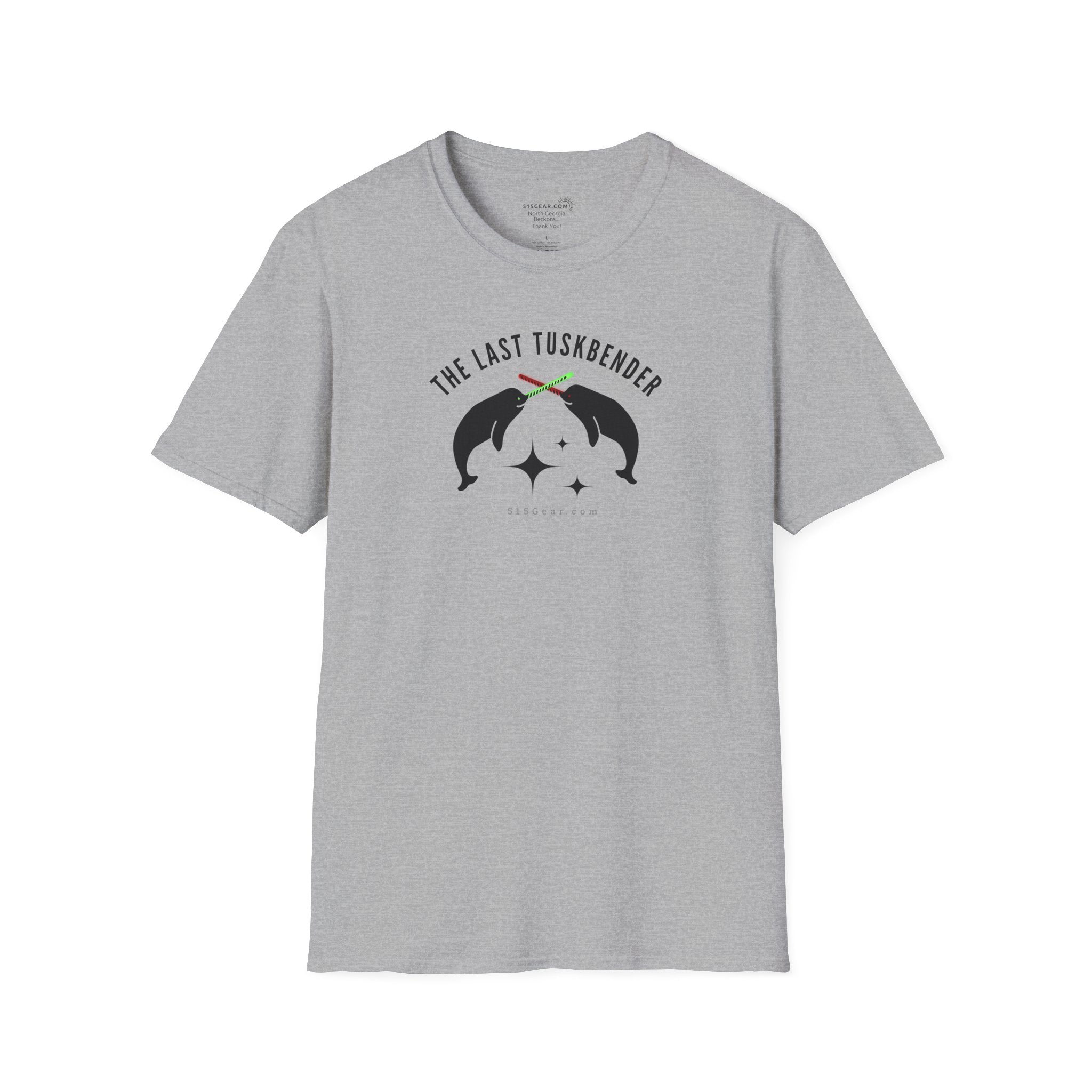 The Last Tuskbender – Narwhal Lightsaber Tee Unisex Softstyle T-Shirt