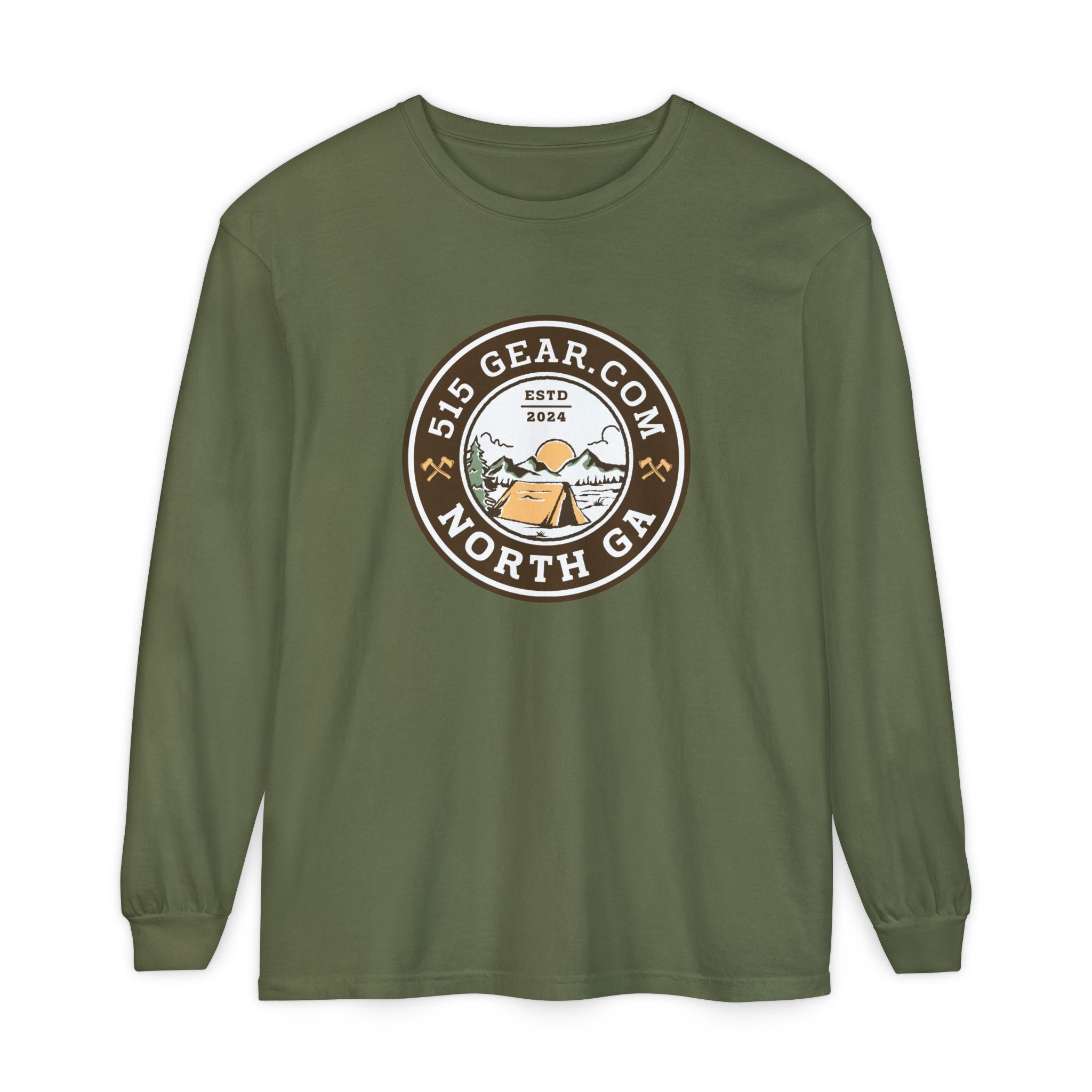 Unisex Adult Long Sleeve T-shirt, Camping Design | 515Gear.com | The Mountains are Calling!