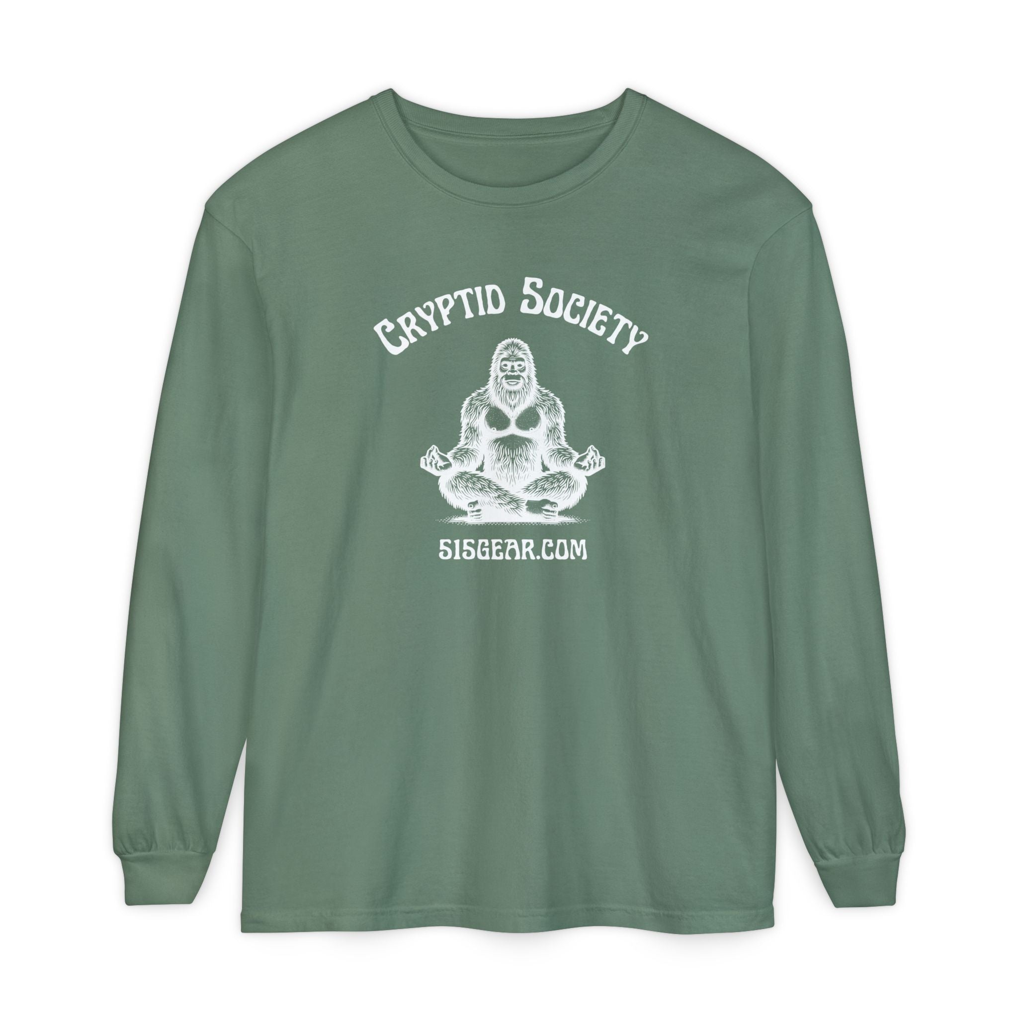 Unisex Adult Long Sleeve T-shirt, Zen Bigfoot Design | 515Gear.com | It's a Zen Thing!