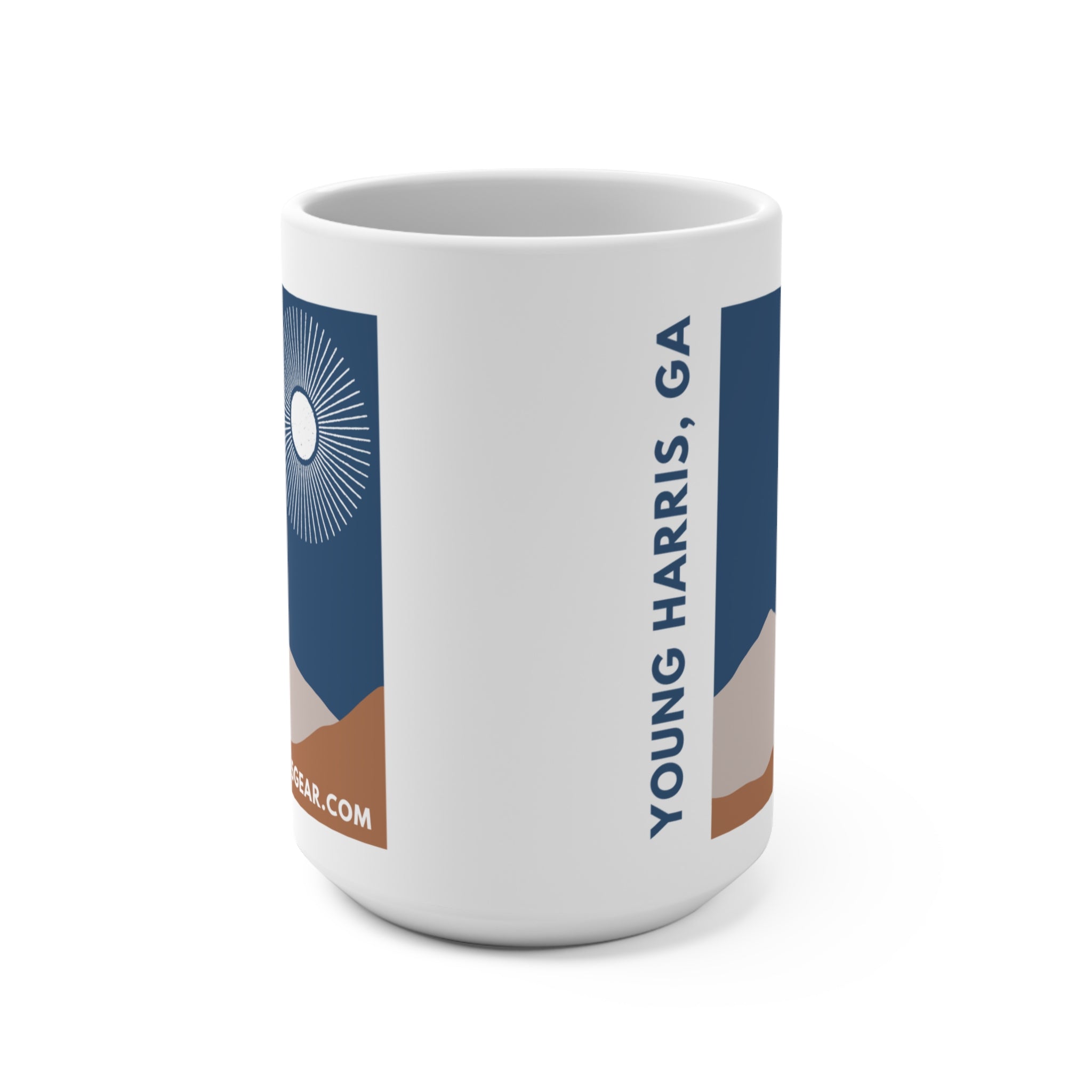 North Georgia Mountains Full Moon, Young Harris Coffee Mug – 15oz