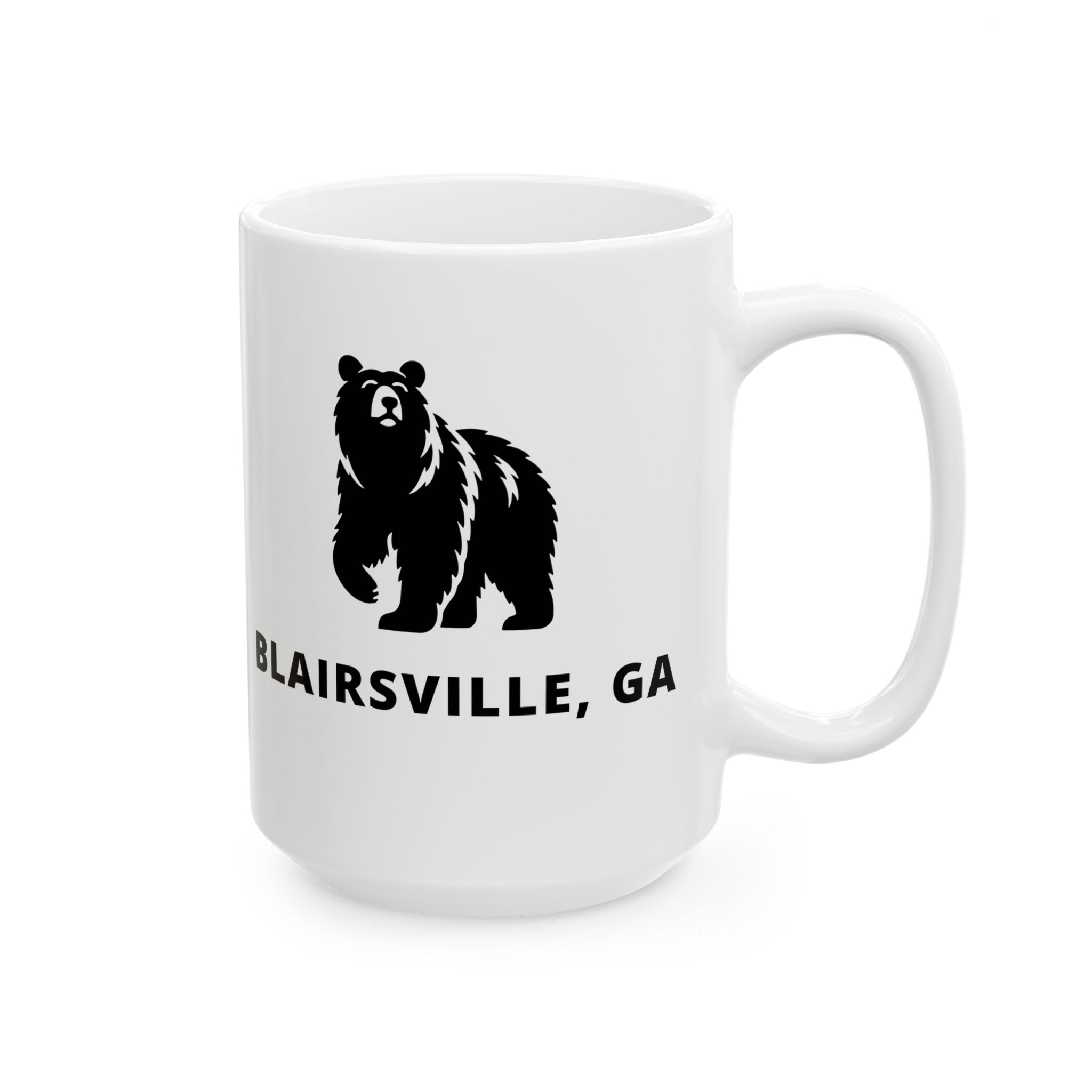 North Georgia Mountains, Blairsville Coffee Mug – Black Bear Collection (11oz, 15oz)