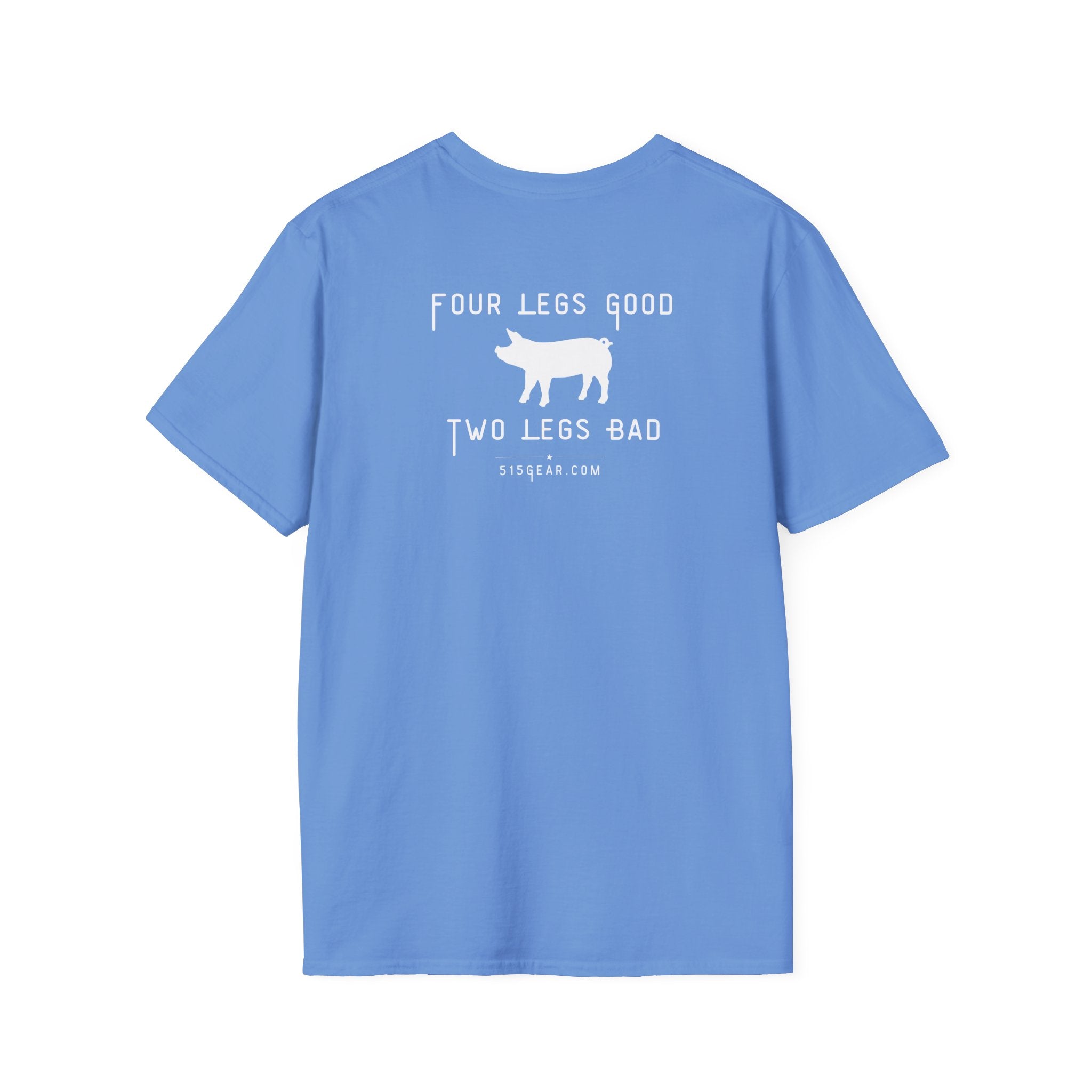 unisex adult t-shirt, satirical reference for “Orwellian” lovers | 515Gear.com | anyone love Animal Farm?