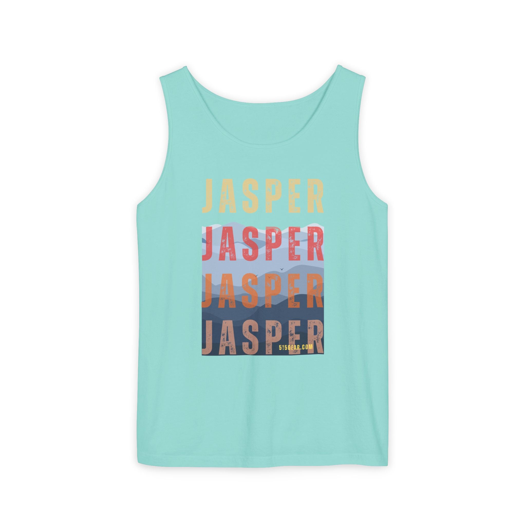 unisex tank-top, mountains graphic, by 515 Gear | Jasper, GA | cotton tank perfect for casual hikes and workouts