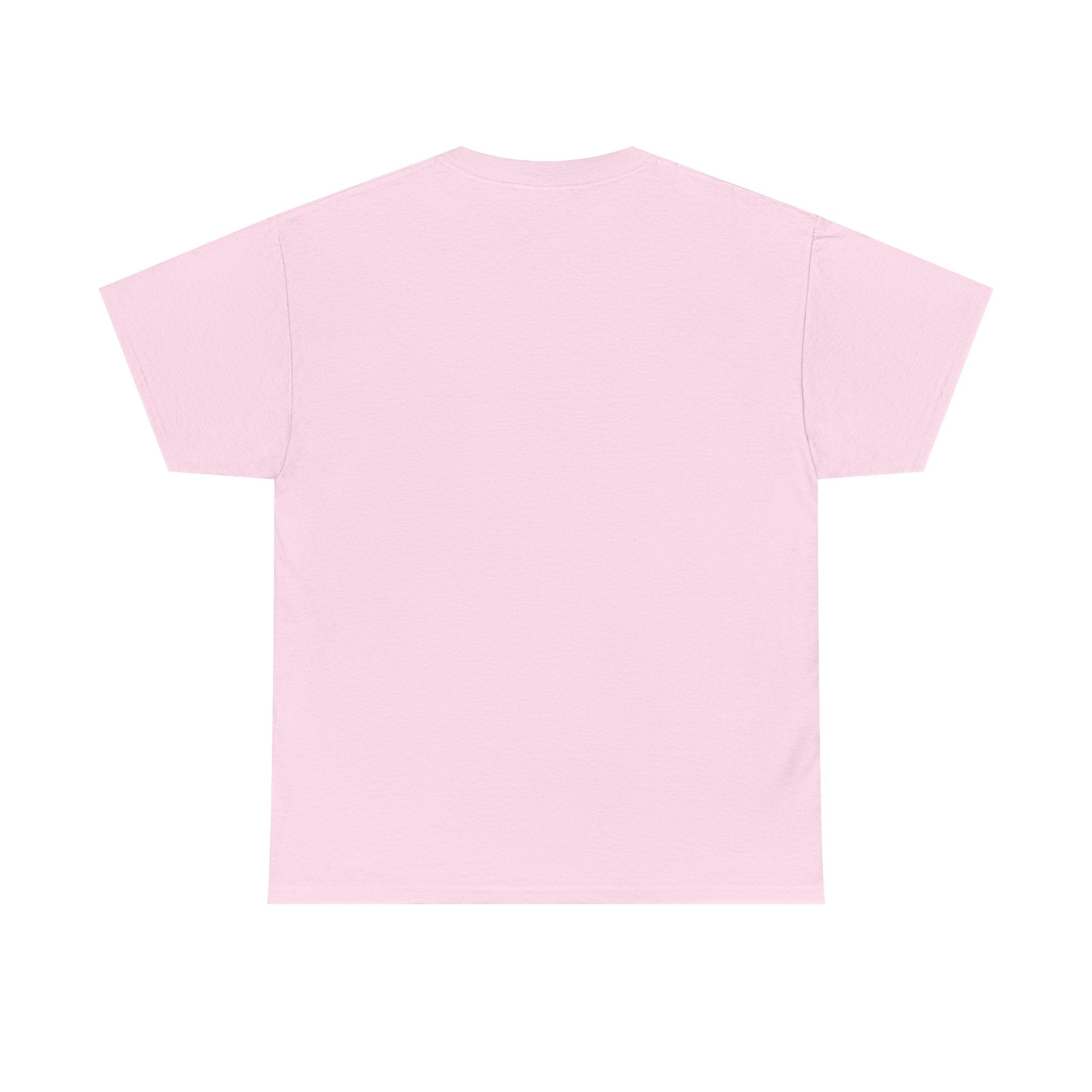 Plain light pink t-shirt on a white background