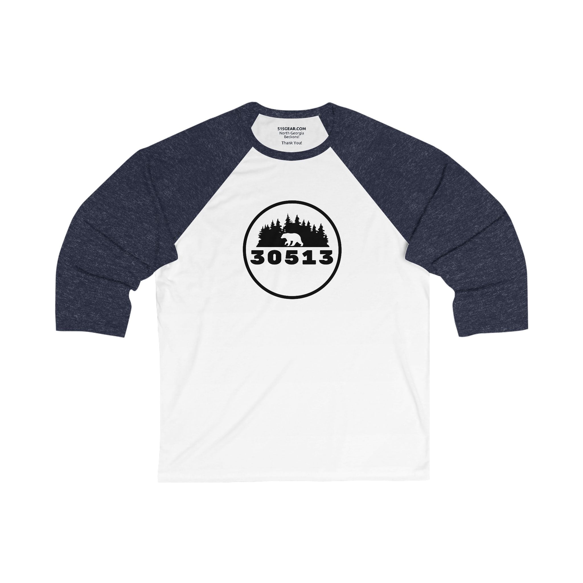 3/4 sleeve T-shirts, 30513 logo by 515Gear.com | Blue Ridge, GA | There's no crying in baseball!