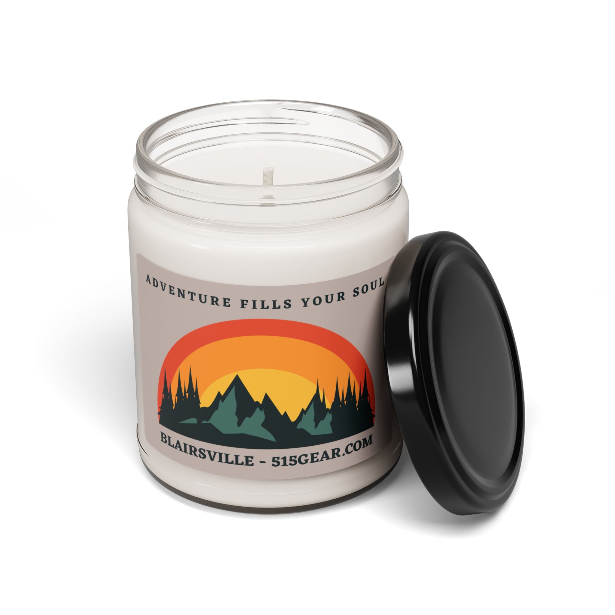 Soy Candle, Adventure fills your soul design, by 515Gear.com | Blairsville, GA | aromatherapy for you!