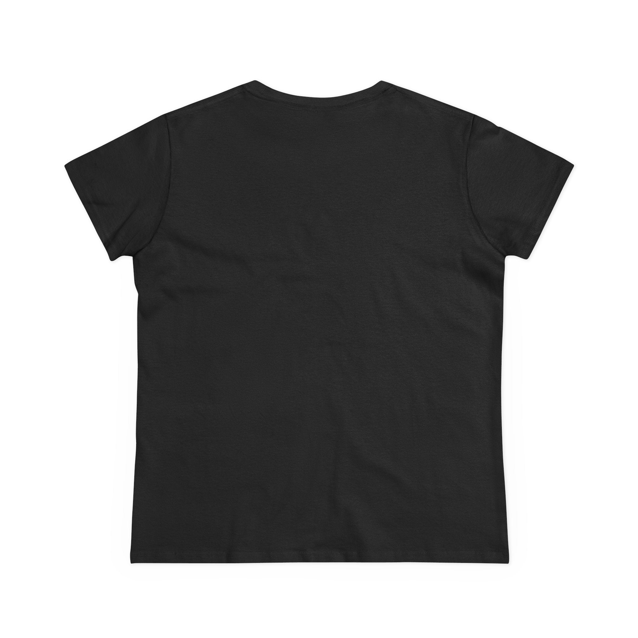 Black t-shirt on a white background