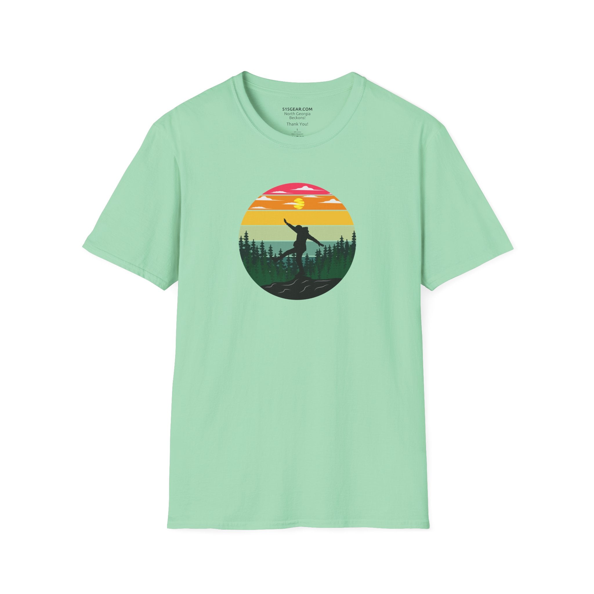 Unisex Adult T-shirt, mountain hiker graphic | by 515Gear.com | Perfect hiking apparel