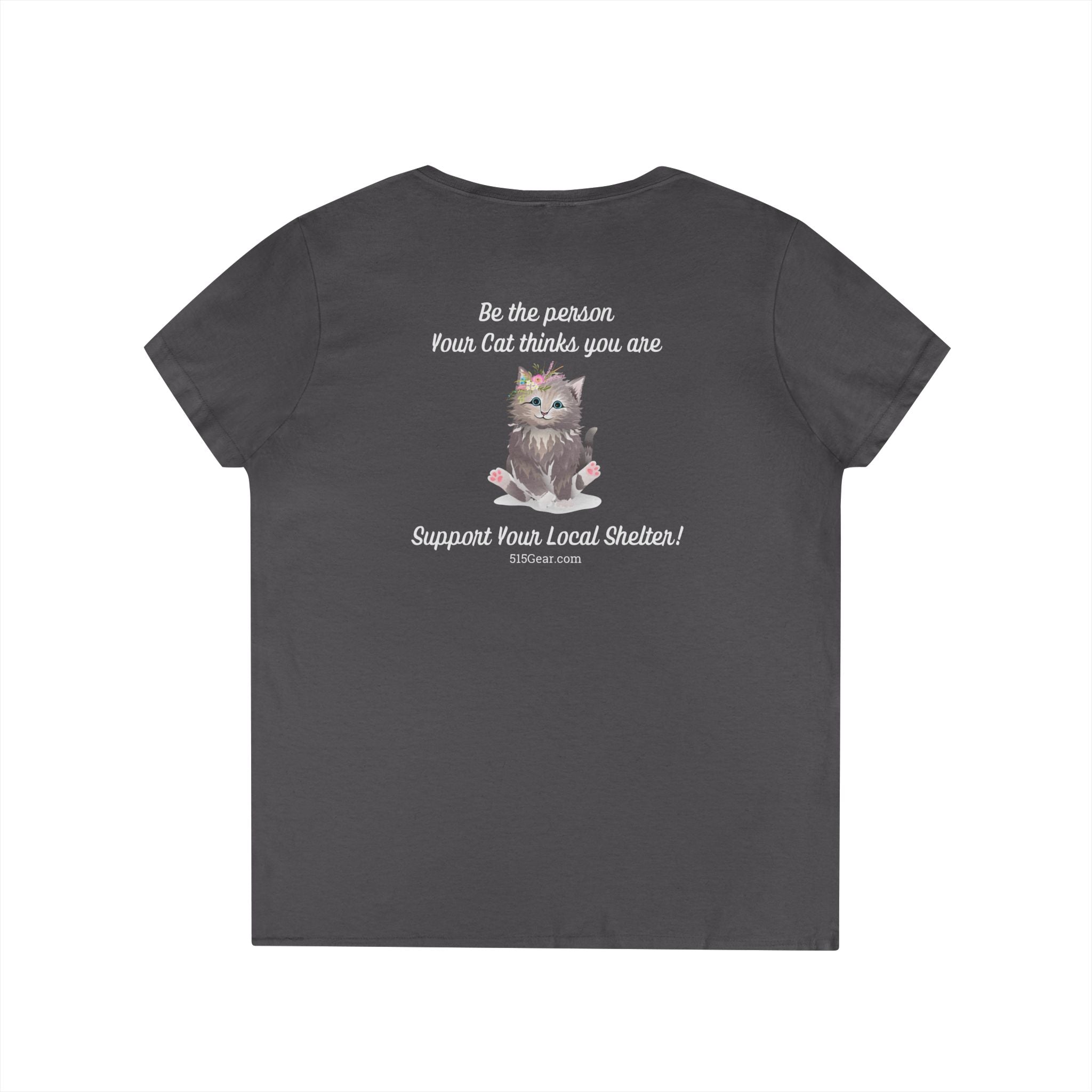 Women's T-shirt, Cat Graphic, Be the Person | by 515Gear.com | Support your local Shelter