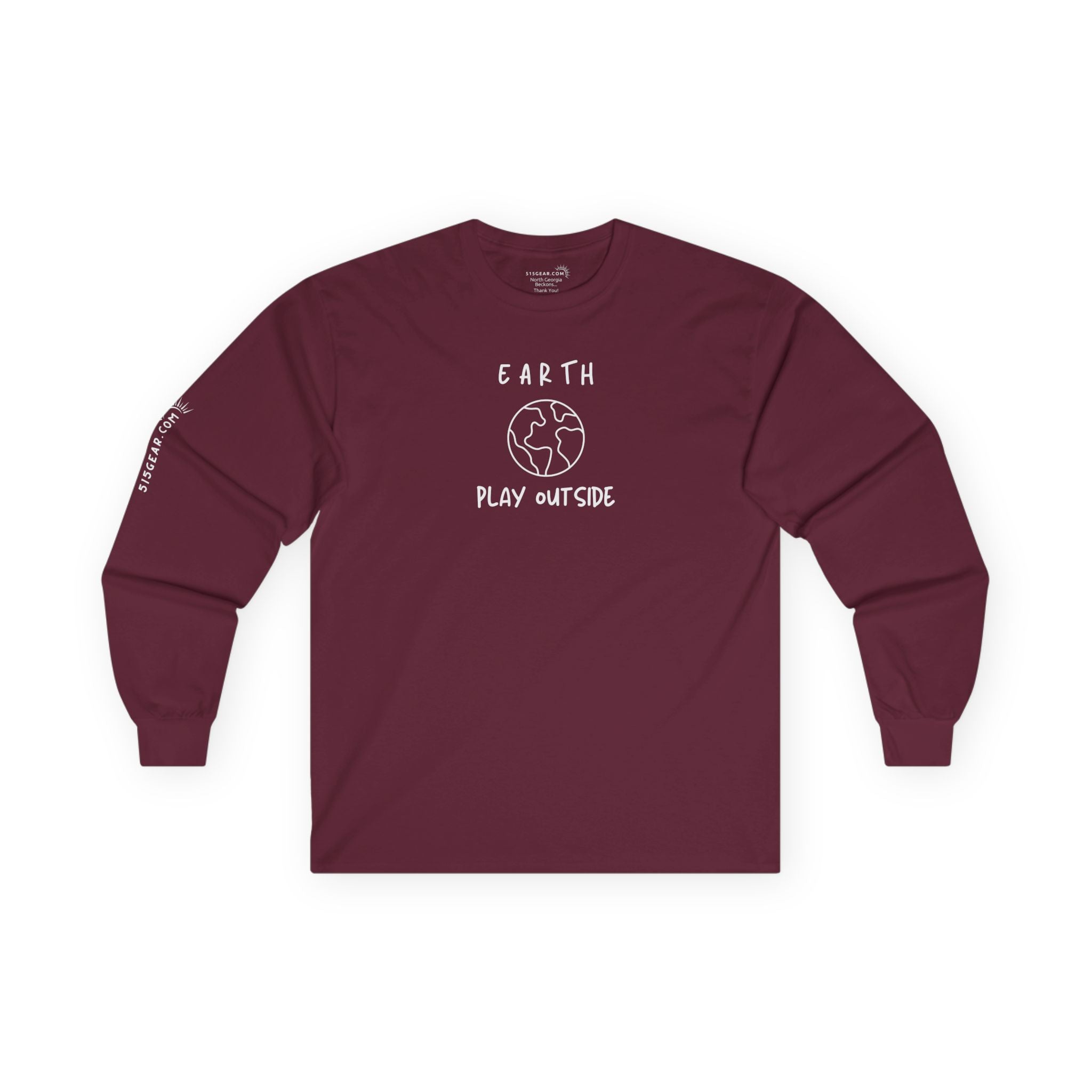 Unisex Adult Long-Sleeve T-shirt, "Earth" design | by 515Gear.com | Play Outside!