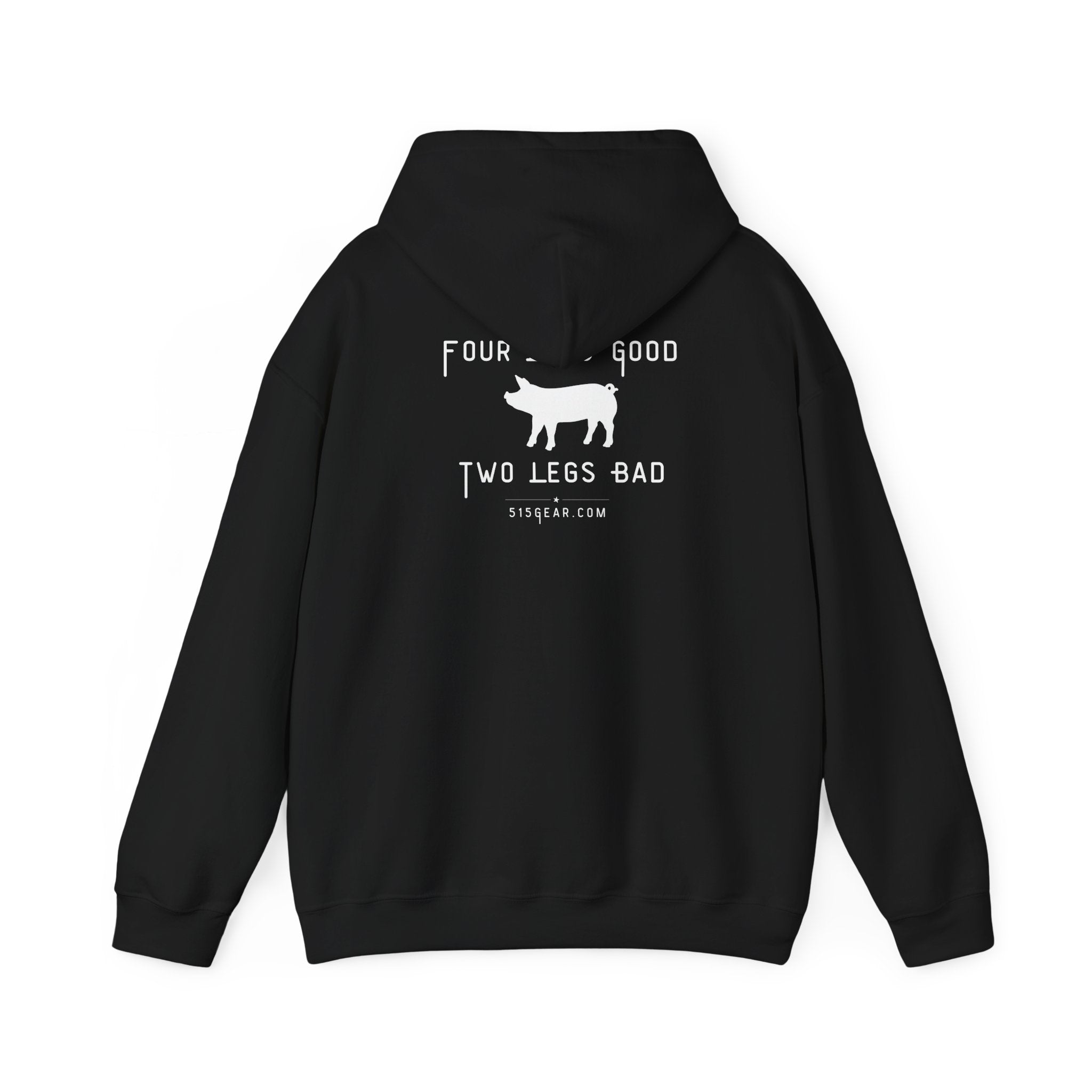 unisex adult hoodie, satirical reference for “Orwellian” lovers | 515Gear.com | anyone love Animal Farm?
