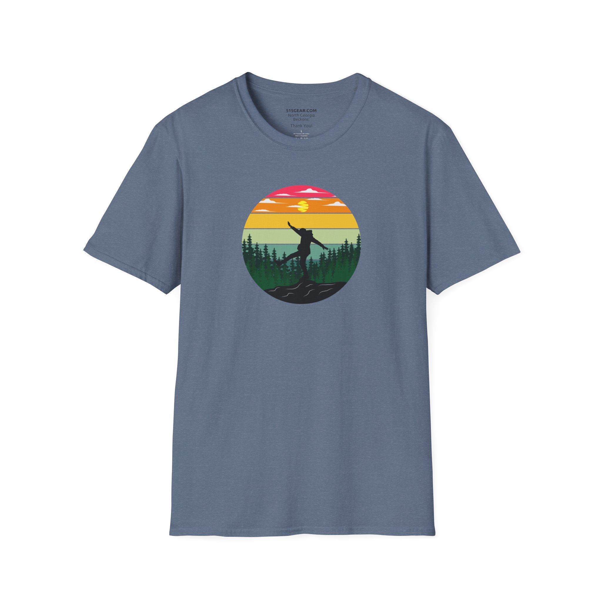 Unisex Adult T-shirt, mountain hiker graphic | by 515Gear.com | Perfect hiking apparel