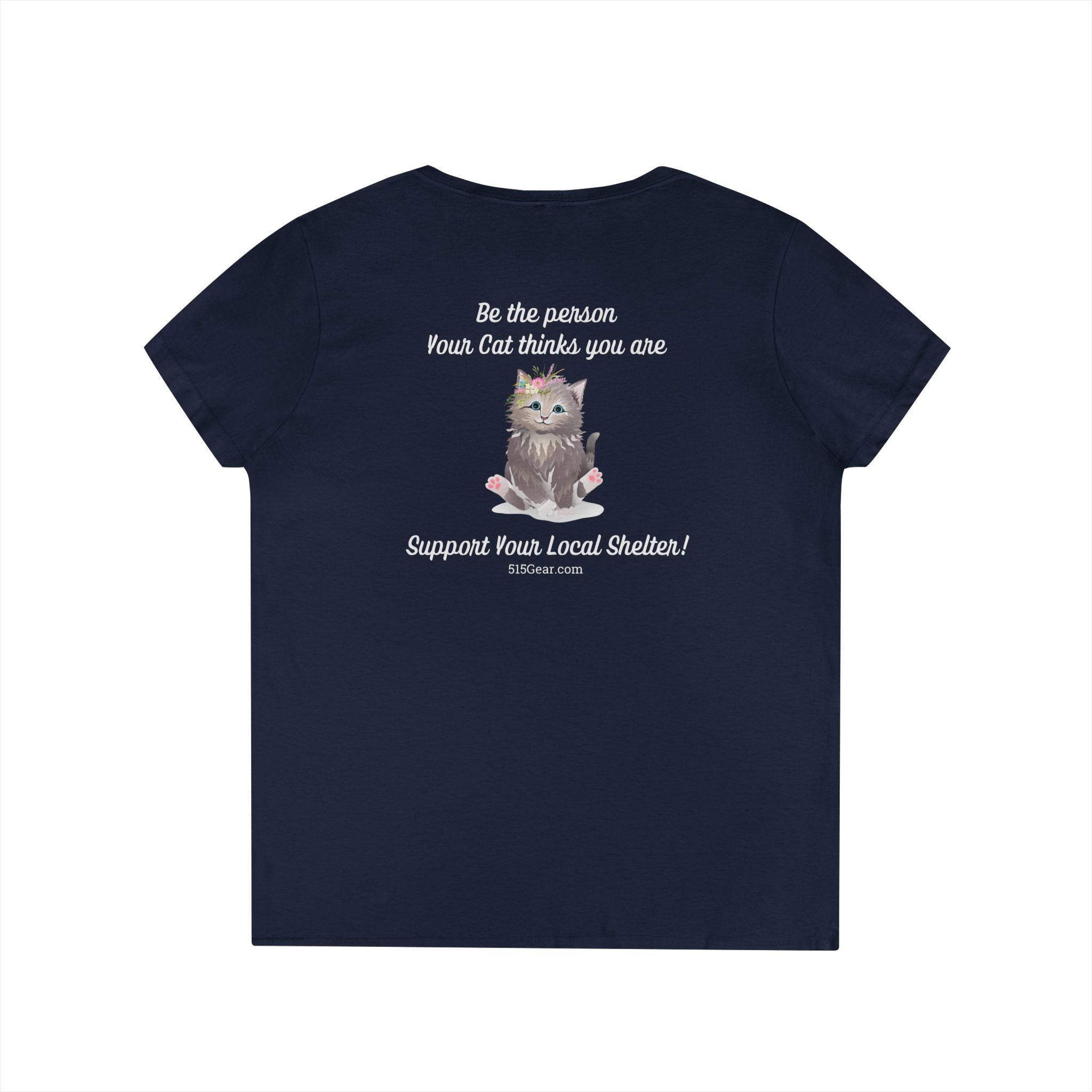 Women's T-shirt, Cat Graphic, Be the Person | by 515Gear.com | Support your local Shelter