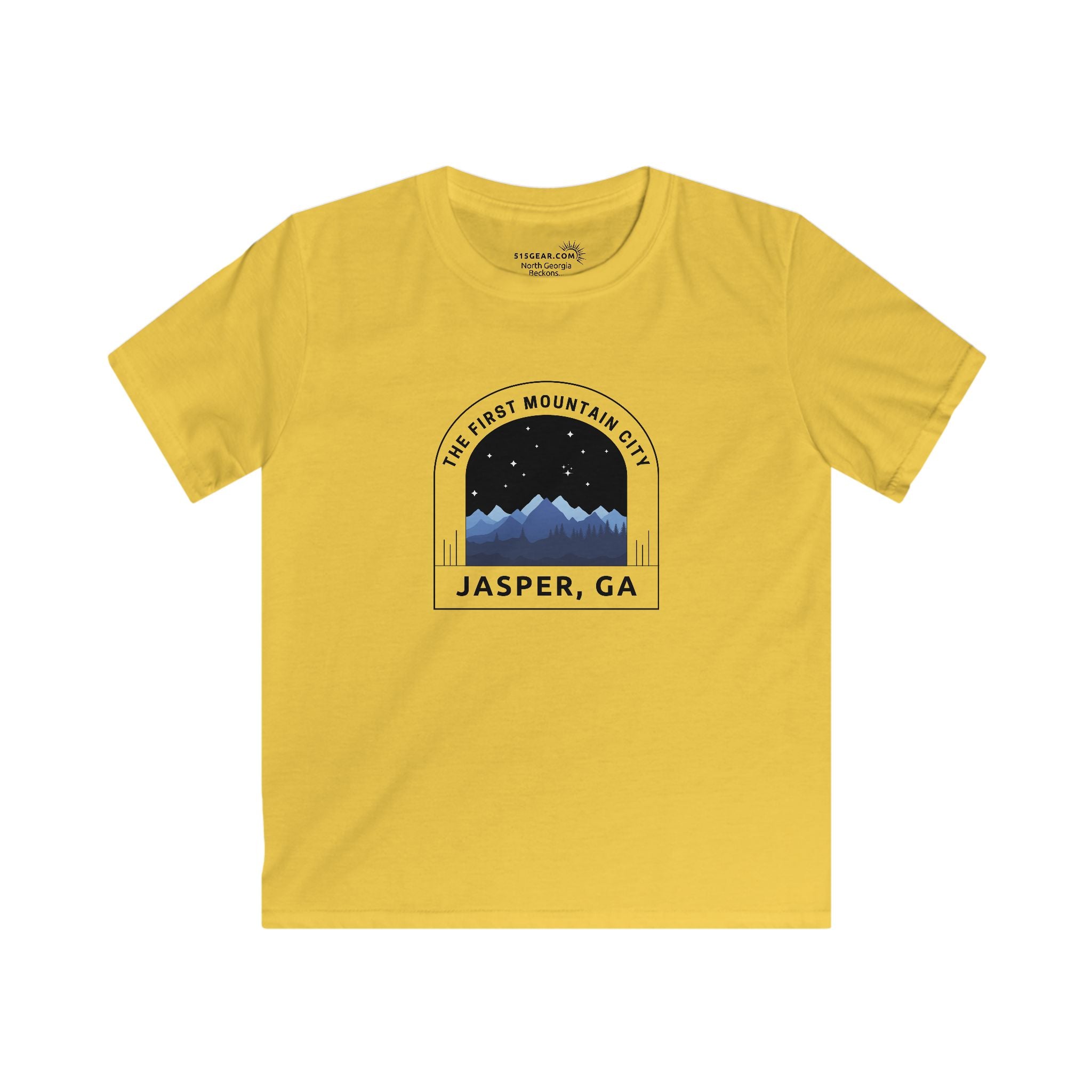 Kid’s T-Shirt, The First Mountain City design by515Gear.com | Jasper, GA | The original mountain town