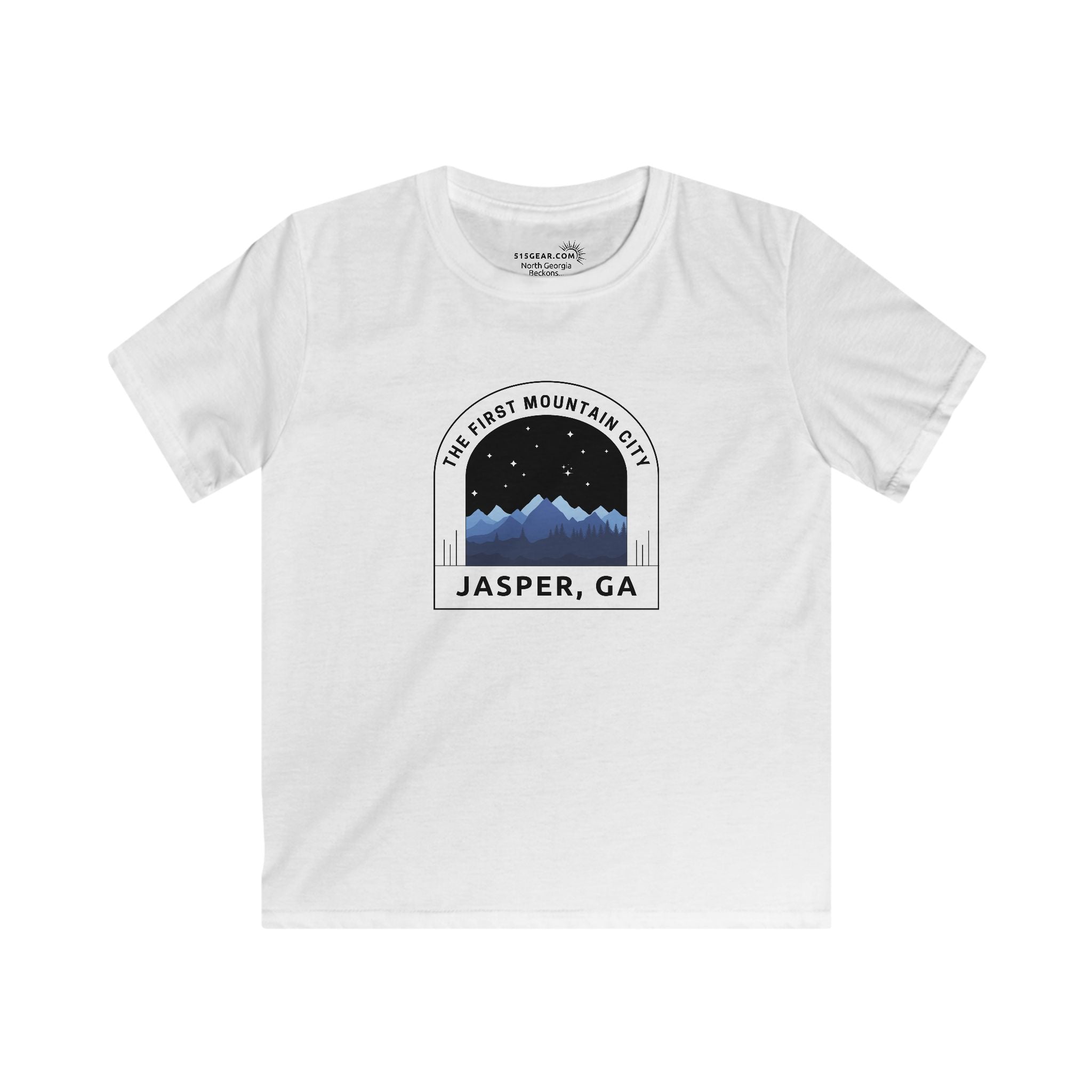 Kid’s T-Shirt, The First Mountain City design by515Gear.com | Jasper, GA | The original mountain town