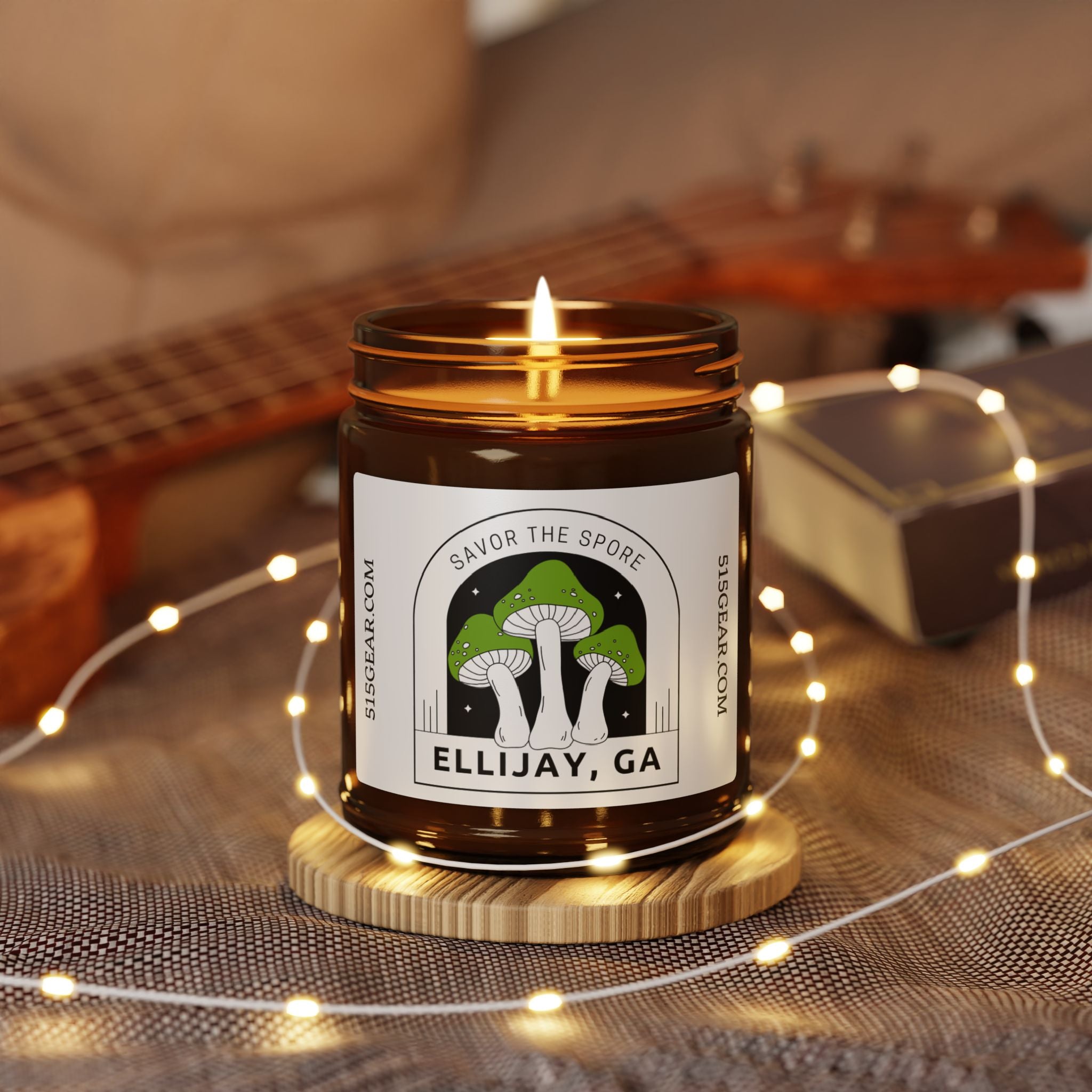 Soy Candle, 9 ounces, Savor the Spore design by 515Gear.com | Ellijay, GA | aromatherapy for you!