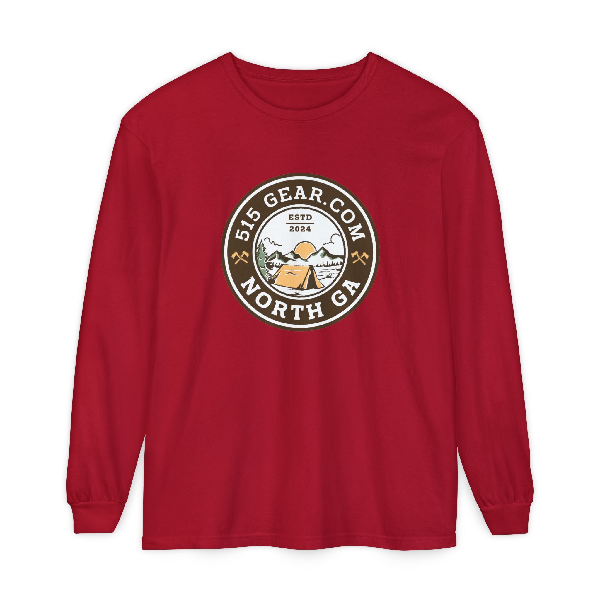 Unisex Adult Long Sleeve T-shirt, Camping Design | 515Gear.com | The Mountains are Calling!