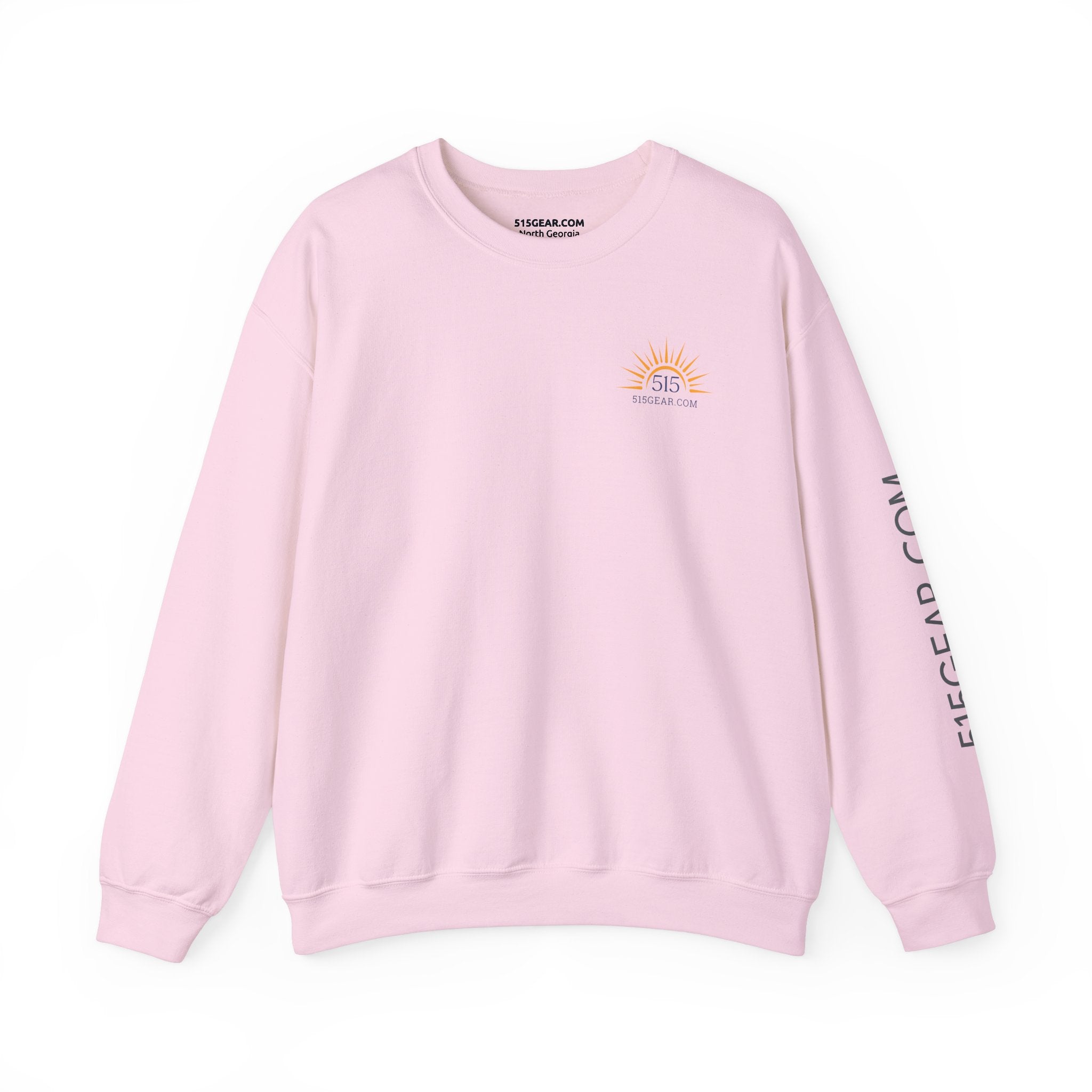 Crewneck sweatshirt, graphic on back featuring mountain range | by 515gear.Com |
