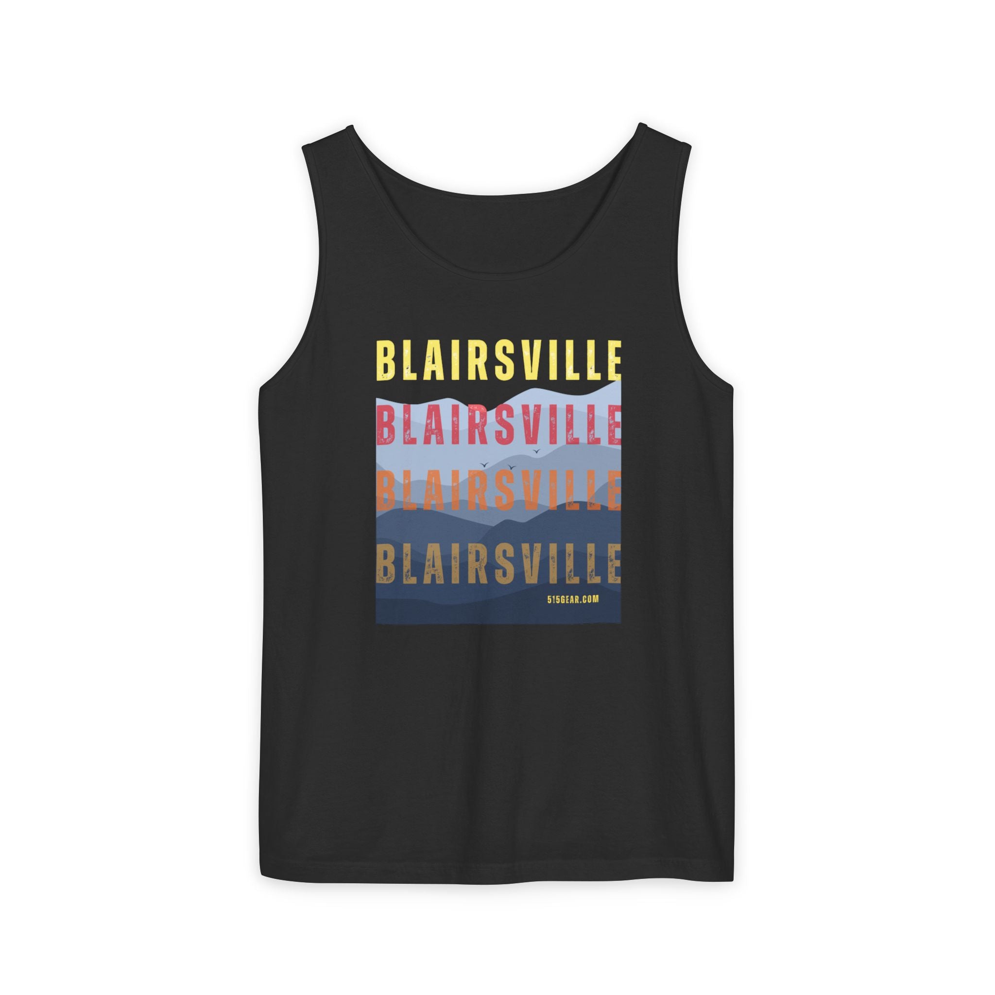 unisex tank-top, mountains graphic, by 515 Gear | Blairsville GA | cotton tank perfect for casual hikes and workouts