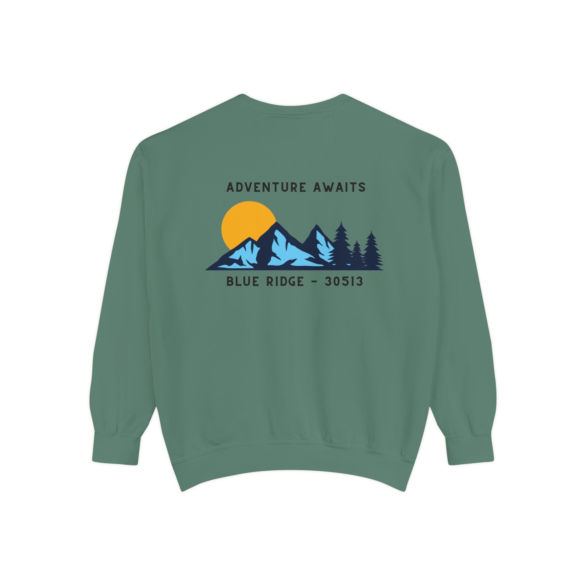 Adult Sweatshirt, Adventure Awaits Graphic, by 515Gear.com | Blue Ridge, GA | 30513