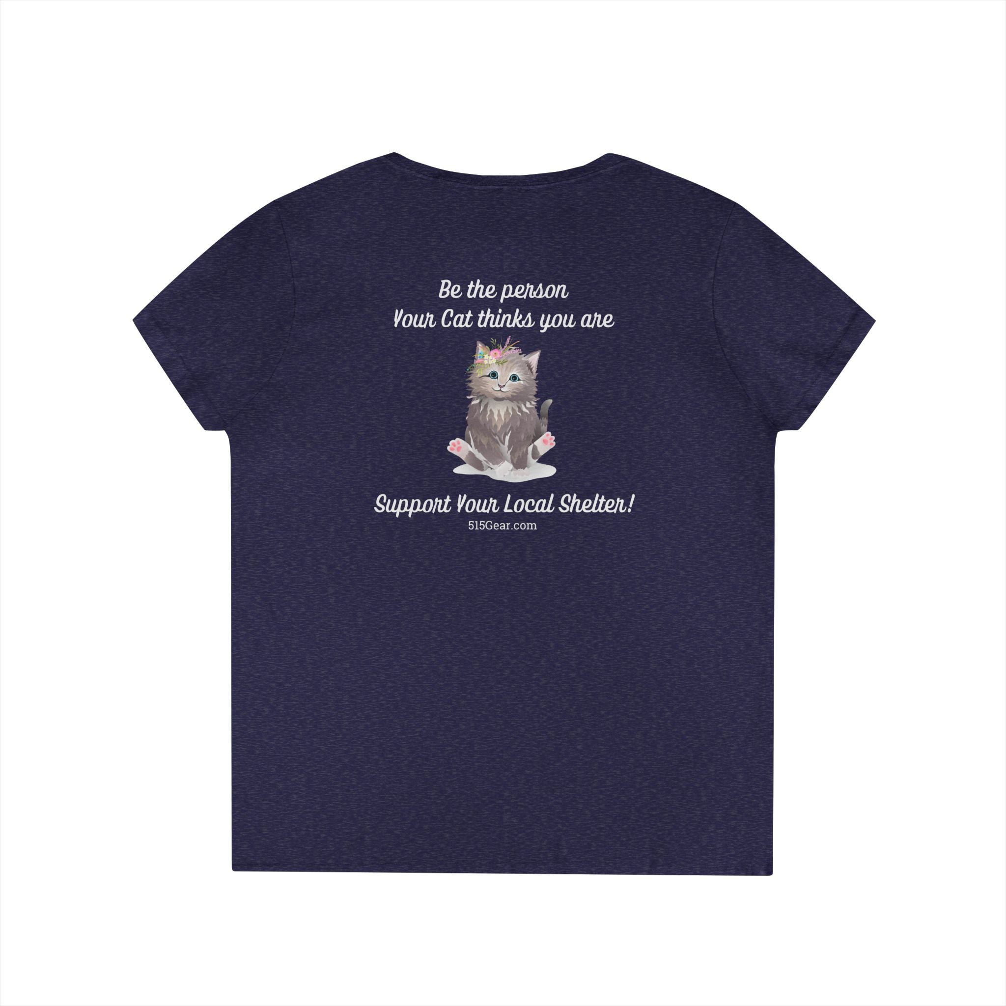 Women's T-shirt, Cat Graphic, Be the Person | by 515Gear.com | Support your local Shelter
