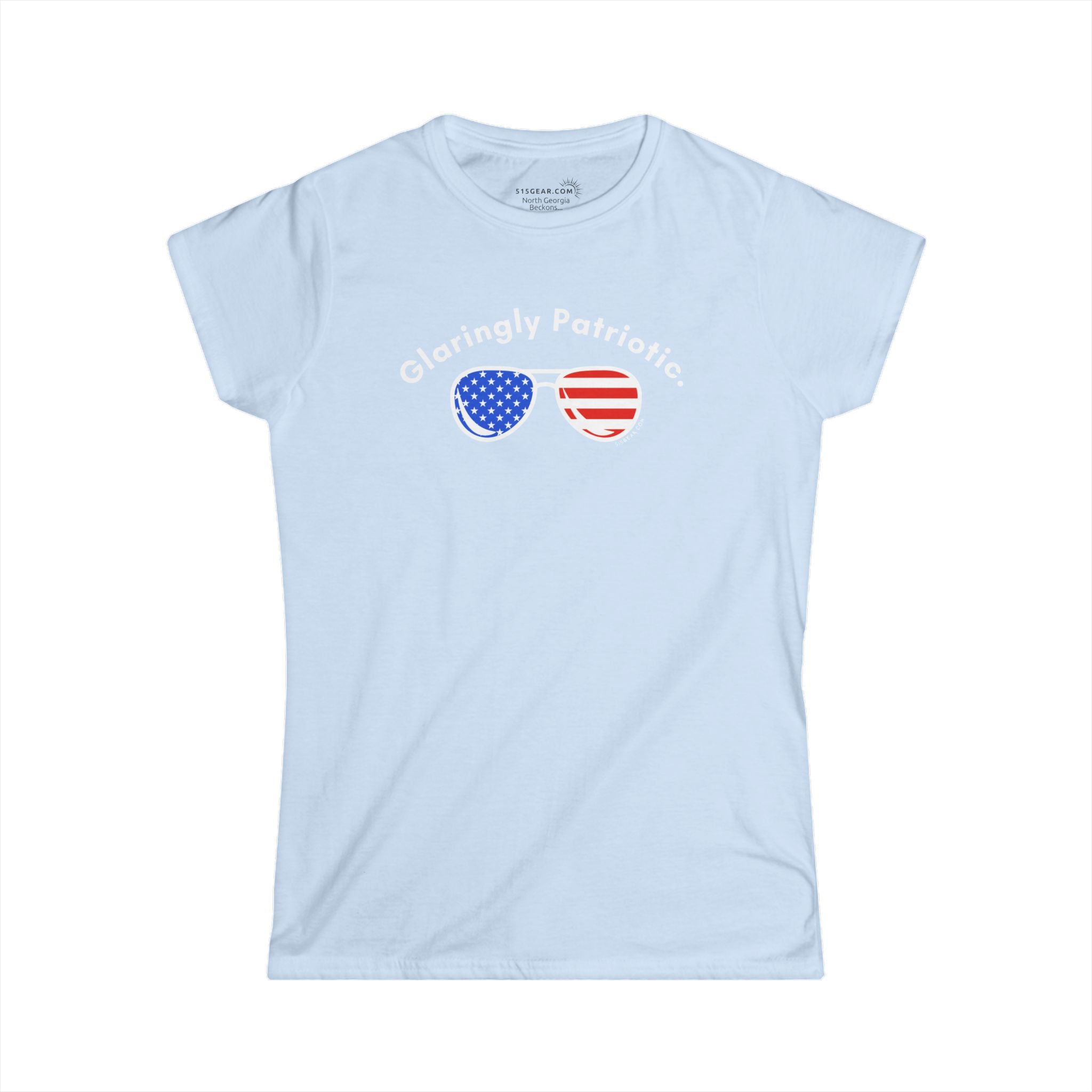 July 4th Collection - Glaringly Patriotic - Women’s Short Sleeve V-Neck Softstyle Tee