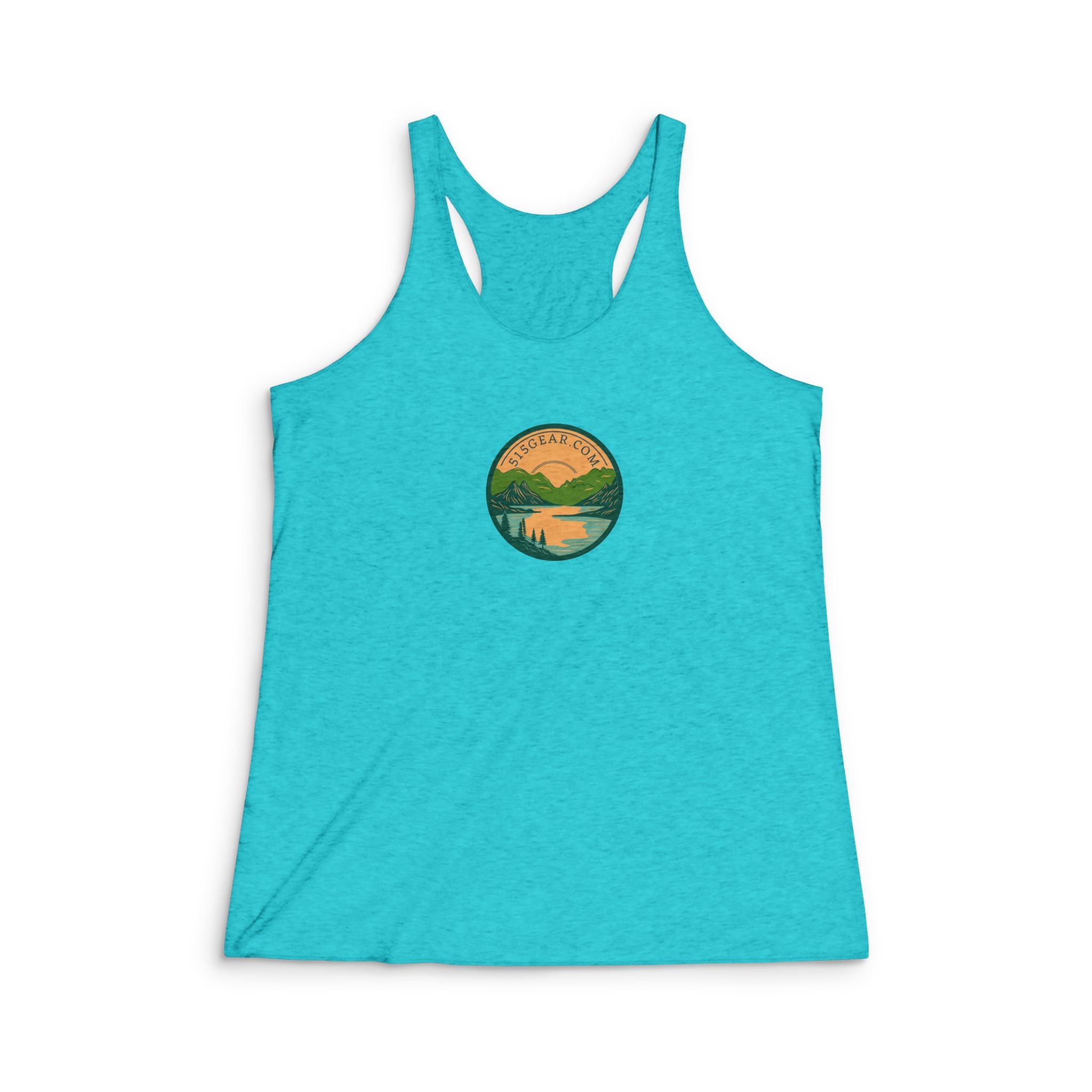 Women's Tri-Blend Racerback Tank - Scenic Nature Print for Outdoor Enthusiasts