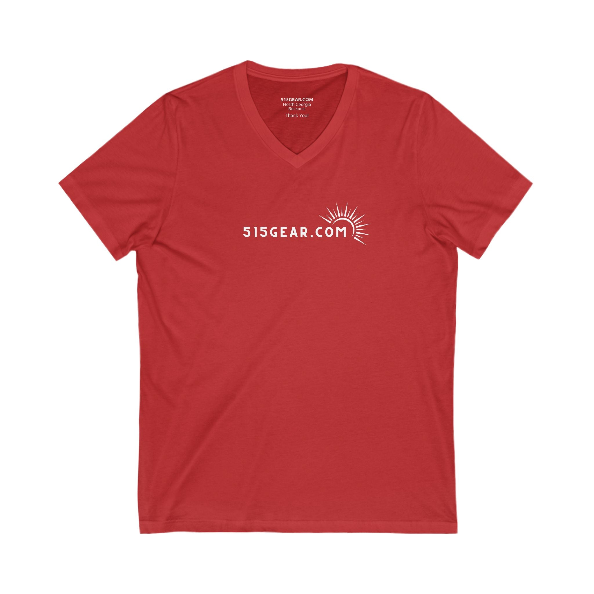 Women’s V-Neck T-shirt, Simple, understated design | by 515Gear.com | Celebrate your trip!