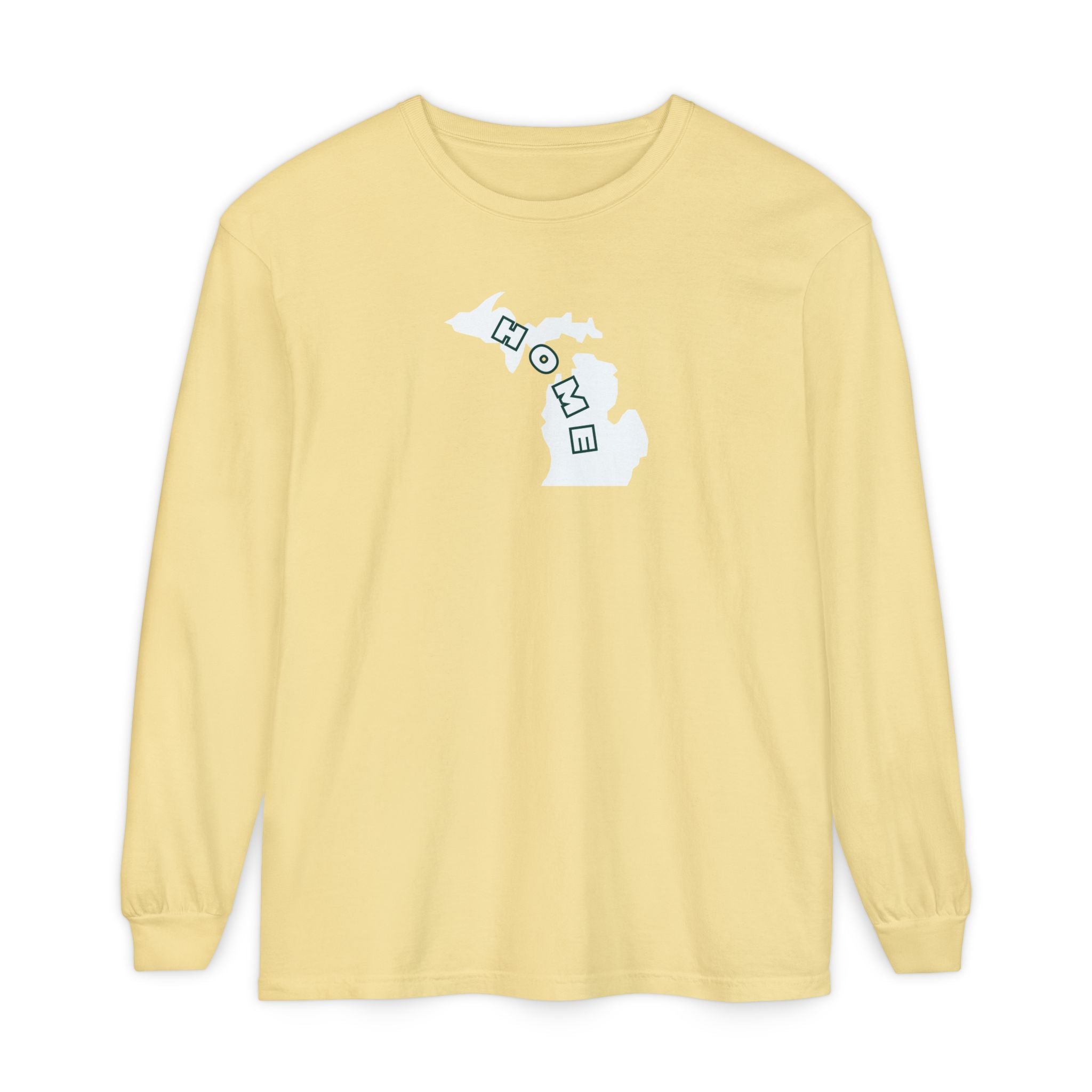 Home in Michigan Long Sleeve Comfort Colors T-Shirt
