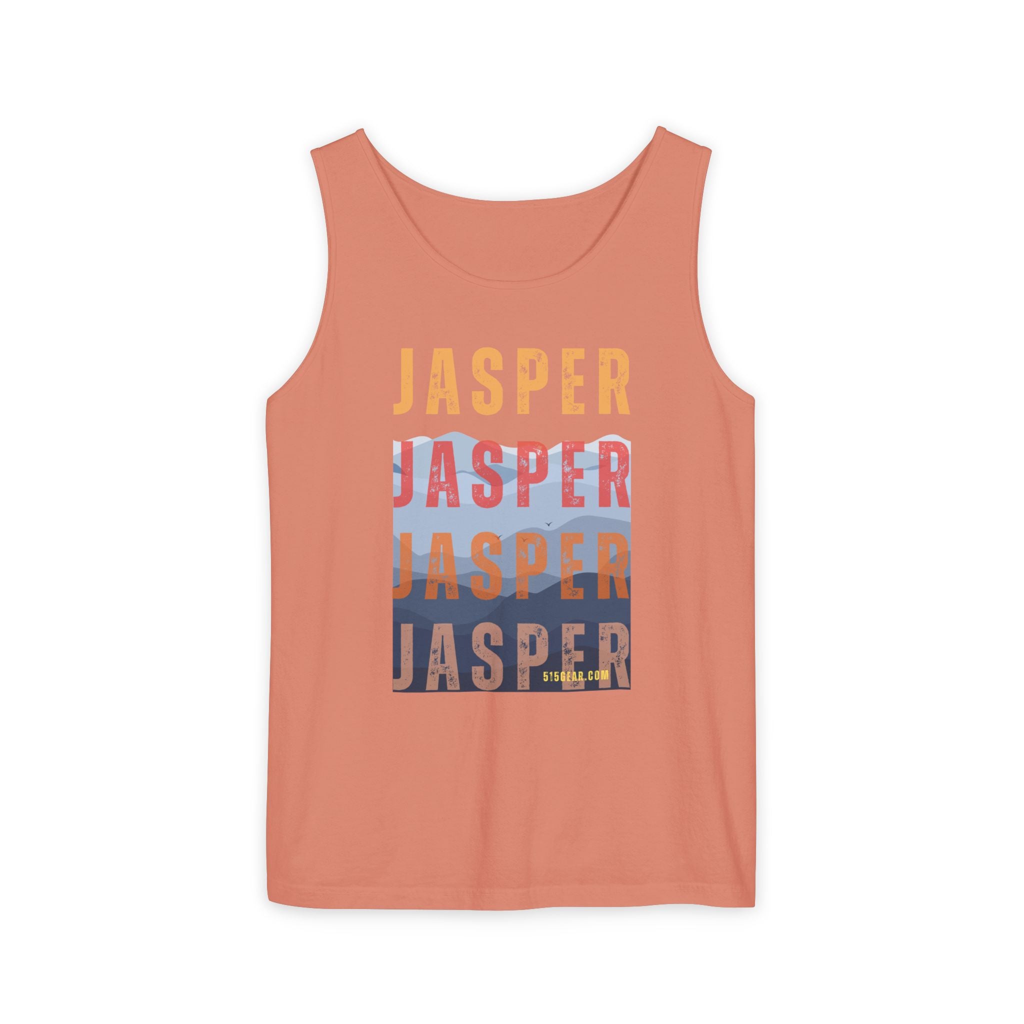 unisex tank-top, mountains graphic, by 515 Gear | Jasper, GA | cotton tank perfect for casual hikes and workouts