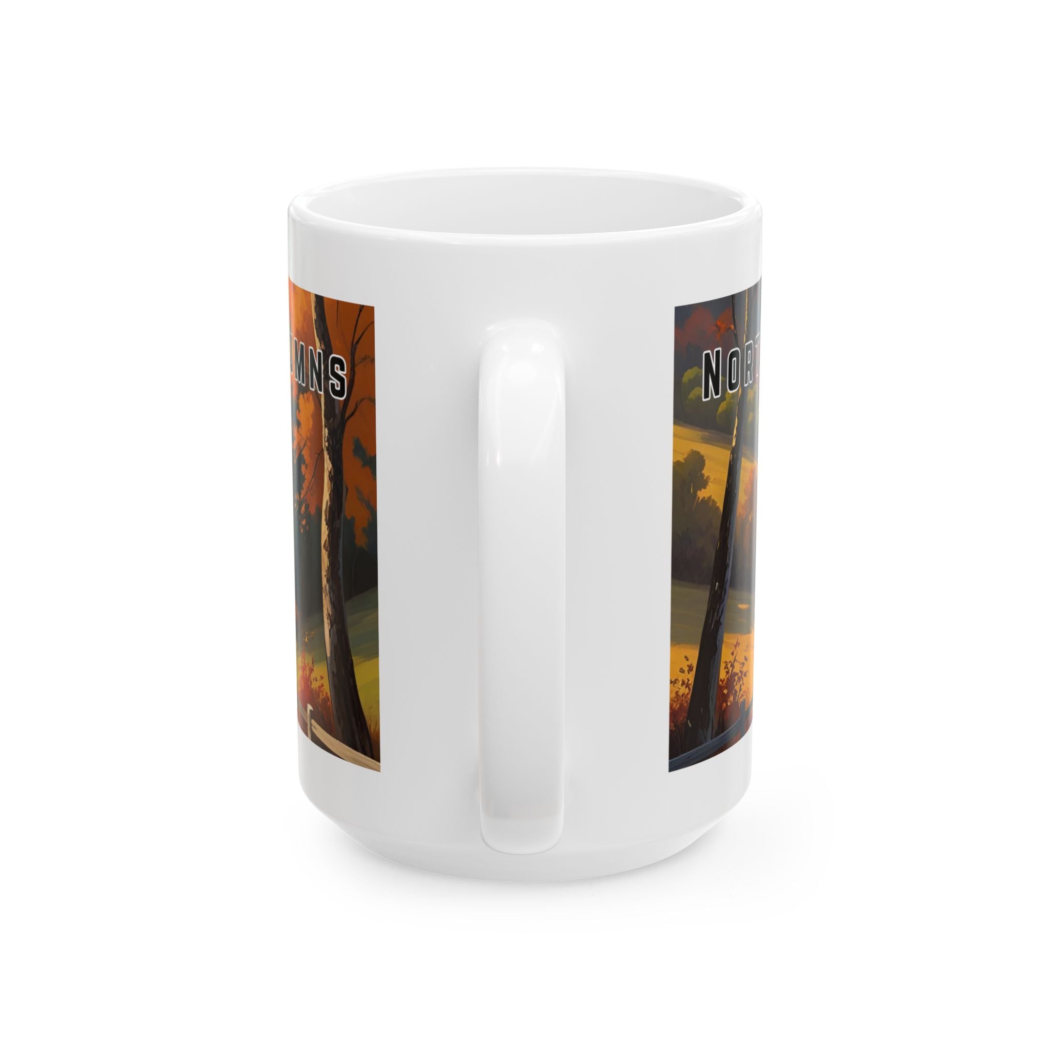 Mug with a vintage scenic design of a rural road cutting through the North Georgia Mountains in Autumn by 515Gear.com